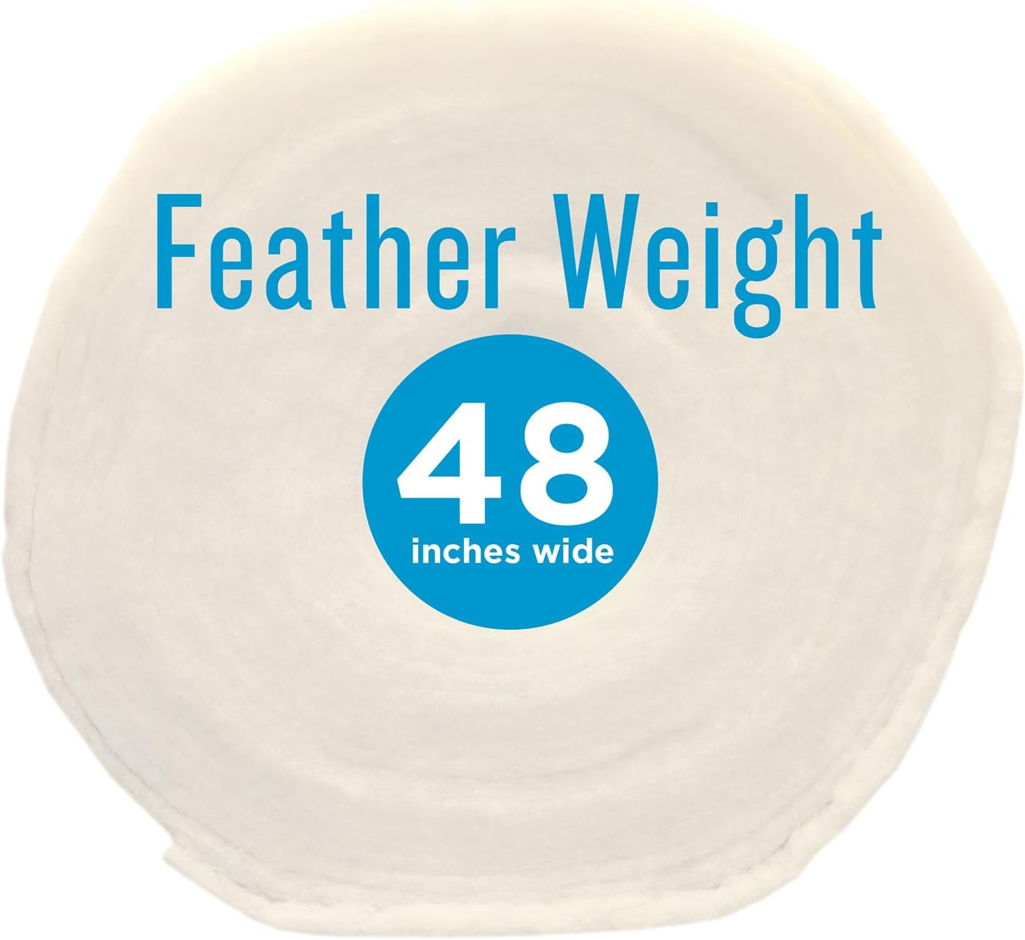 Fairfield Poly-Fil Quilt Batting Roll, 48” x 60 Yards, Lightweight Polyester, White, Washable