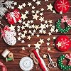 BBTO 400 Pieces Mini Wooden Stars for Crafts Mixed Size Bulk Small Wood Stars Cutout Ornaments Slices Embellishments Tags for DIY Crafts Wedding Party Holiday Decoration #3
