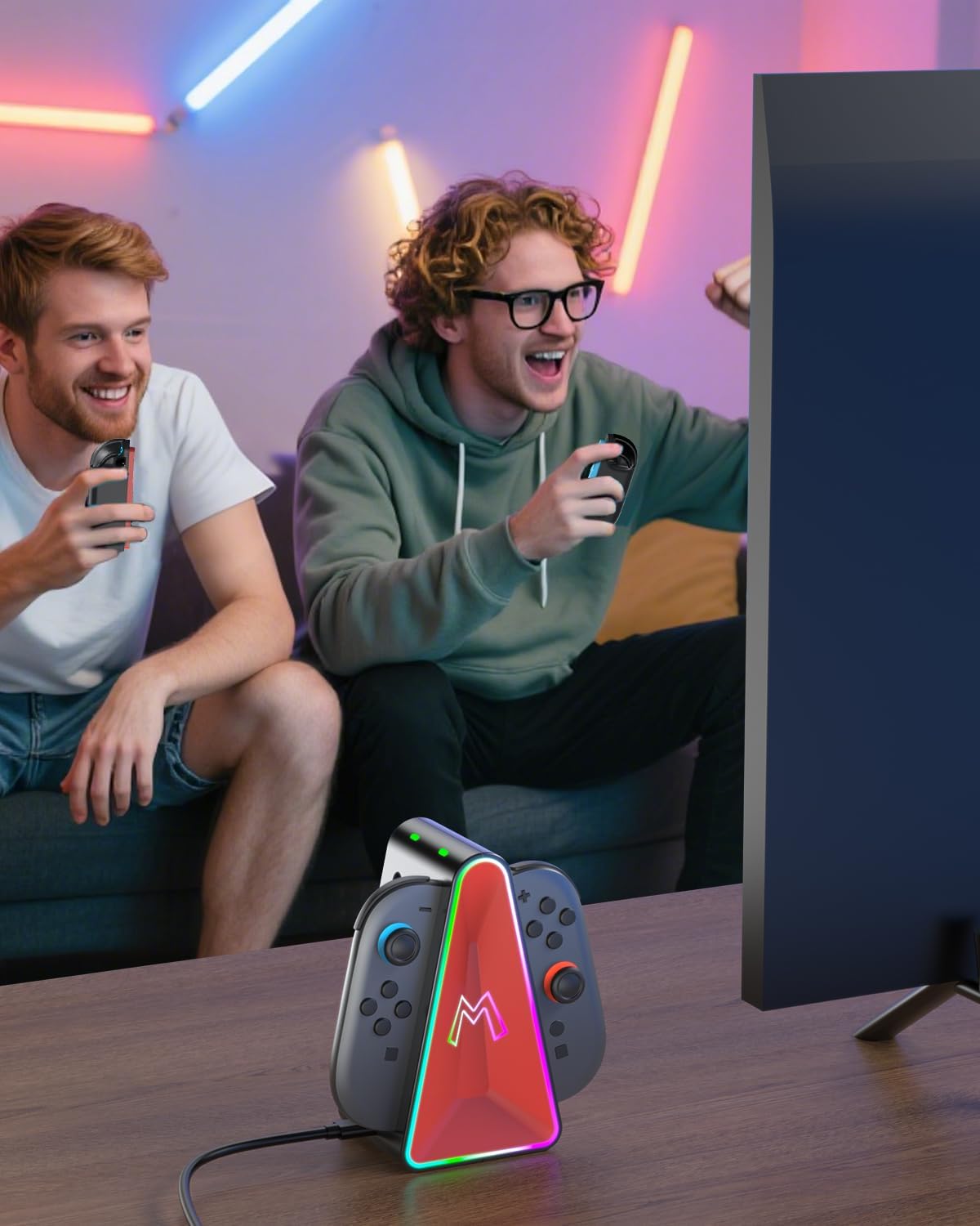 Switch Charging Dock for Switch 2 Joy-Con Controllers, HEIYING Magnetic 4 in 1 Charger Station with LED Indicators to Charge Joy-Con Controllers - Image 7