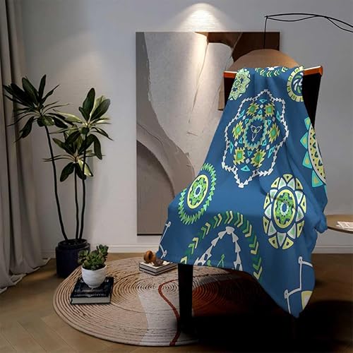 Miniatura 3 de Manta gráfica azul marino Bohochic Creative Mantas Personalizadas Microfibra Fleece 30 pulgadas X 40 pulgadas