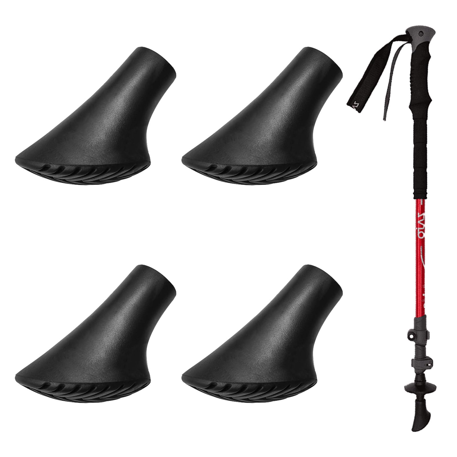 4 Stück Nordic Walking Stöcke Gummipuffer,Walking Stöcke Gummipuffer,Nordic Walking Pads,Gummipuffer Für Wanderstöcke, Für Leki Gummipuffer Alle Gängigen Wanderstock Trekkingstöcke 11mm