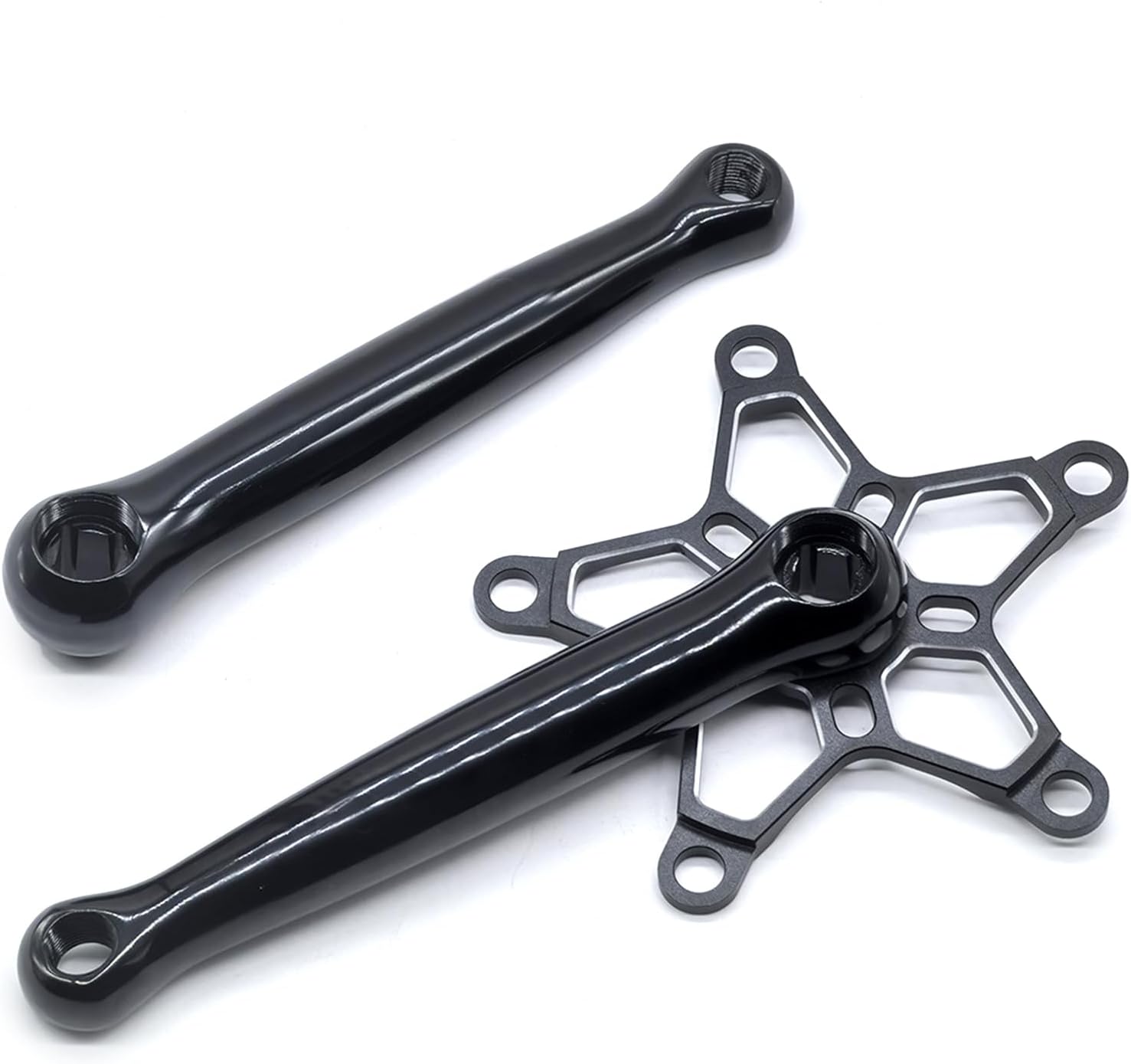 アルミ合金ダブルシングルチェーンクランクアームバイク折りたたみ自転車マウンテンバイク 170 ミリメートルバイクバイクペダルクランク