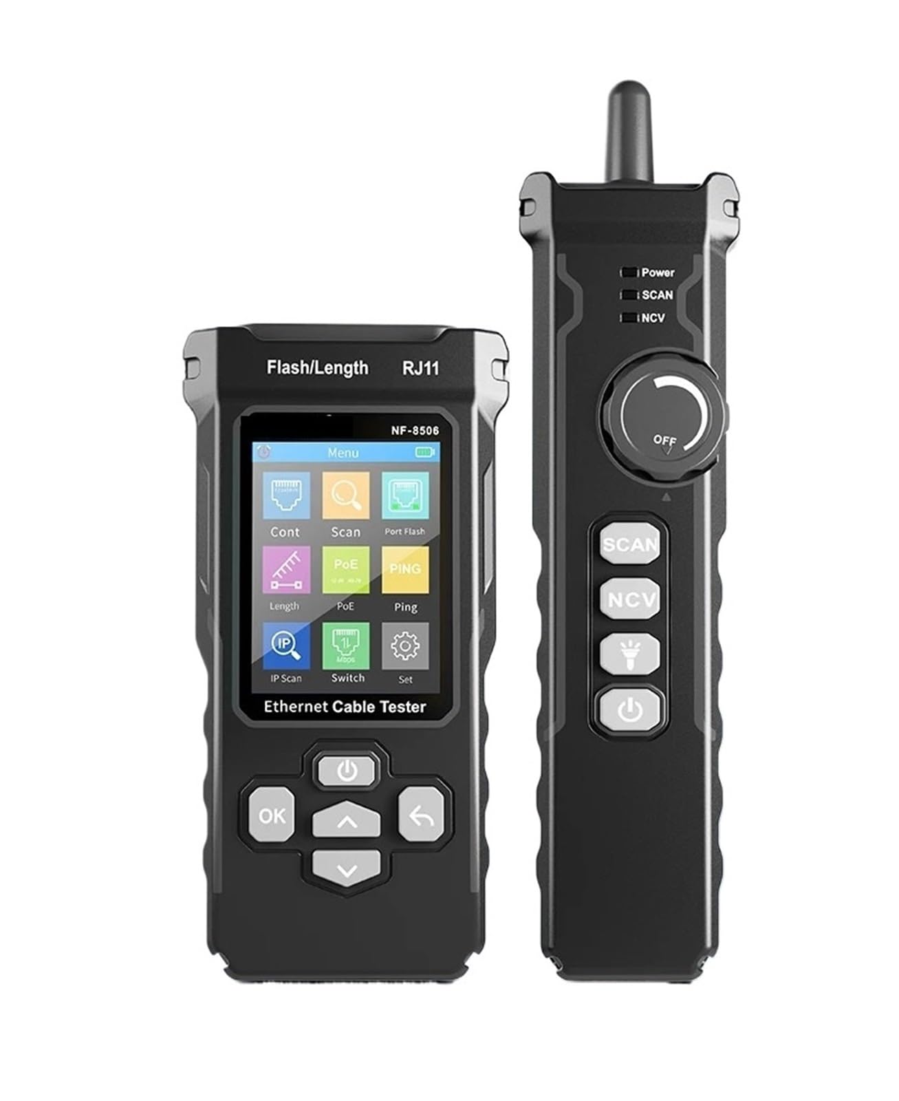Cable Tracker, Network Cable Tester Tracker Support PING Test/IP Scan/Poe Measure Length Wiremap Networt Tools