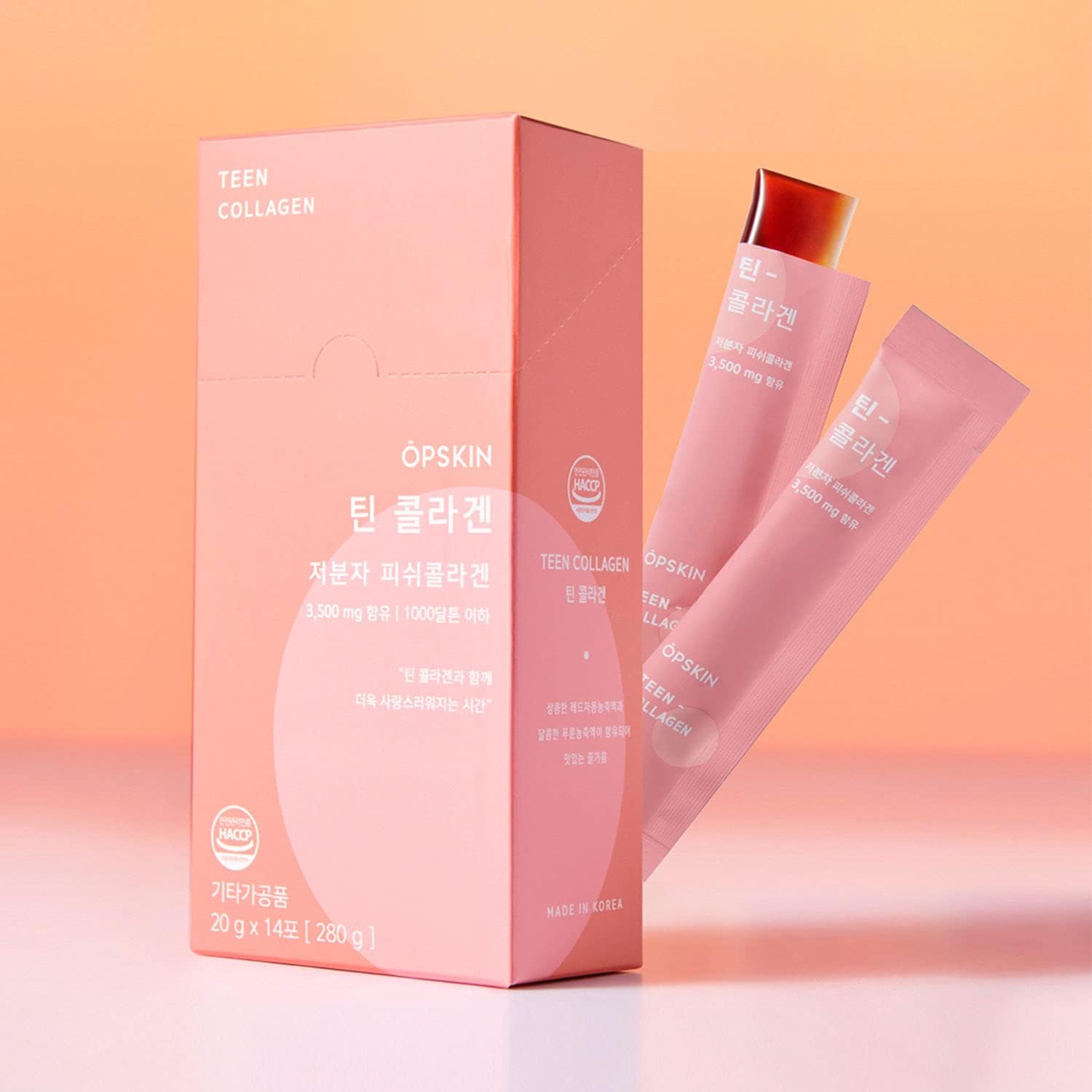 OPSKIN Teen Collagen 14 Pieces, Hydrolysed Marine Collagen Jelly