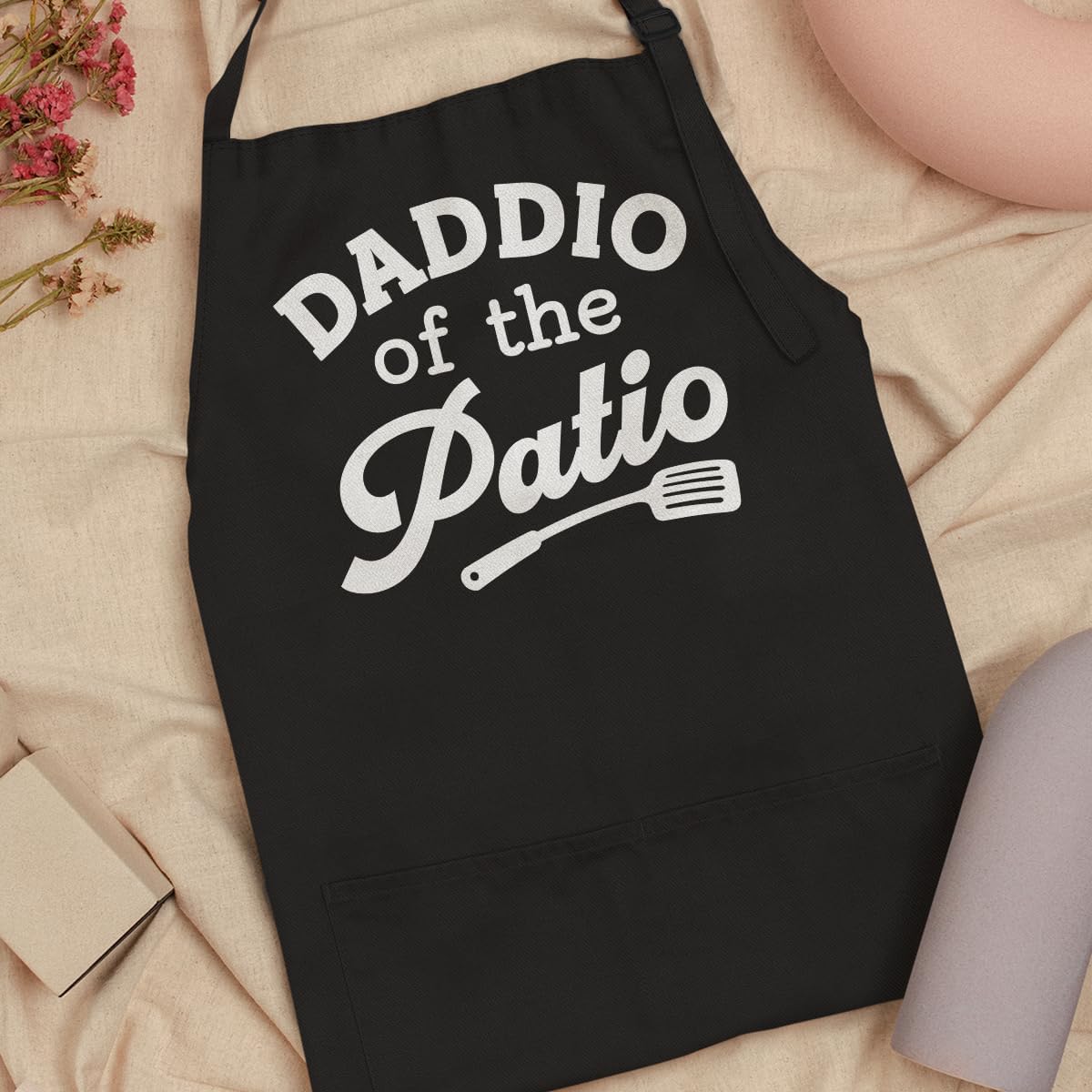 SANDJEST Funny Mens Aprons with Pockets for BBQ Grilling Cooking Grandpa Husband Apron for Birthday Christmas Father's Day