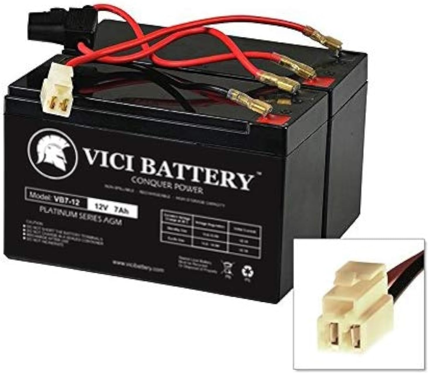 VICI Battery Razor MX350 Dirt Rocket Versions 33 and Up W15120040003 (7ah)