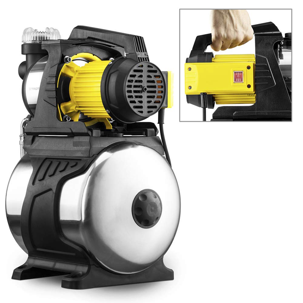 TROTEC Bomba de Agua Doméstica TGP 1050 E aspersor para césped Bomba de jardín 1000 W 3300 l/h Capacidad acero inoxidable