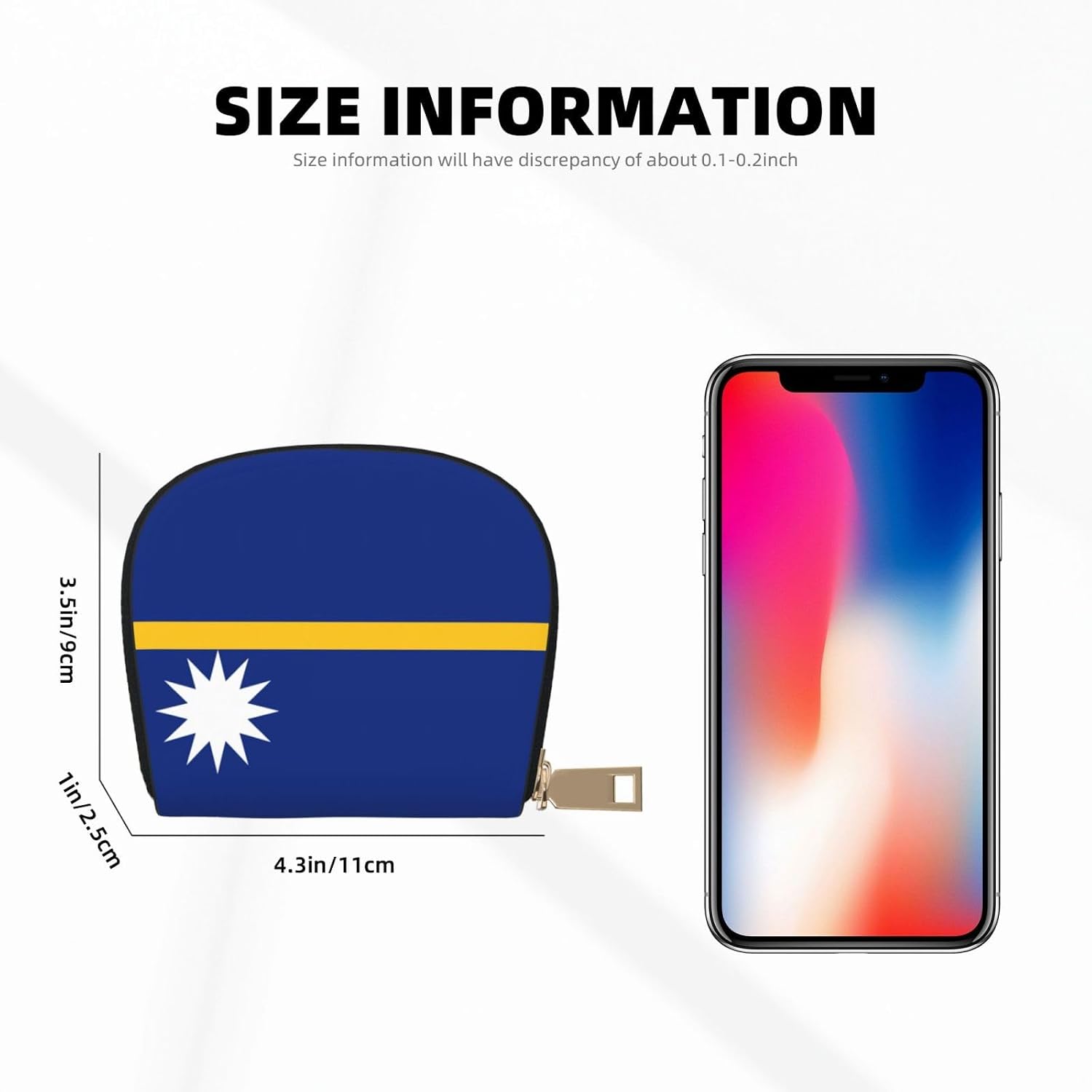 Flag of Nauru print Wallet Credit Cards Holder Business Card Case for Men Women Compact Size for Adults