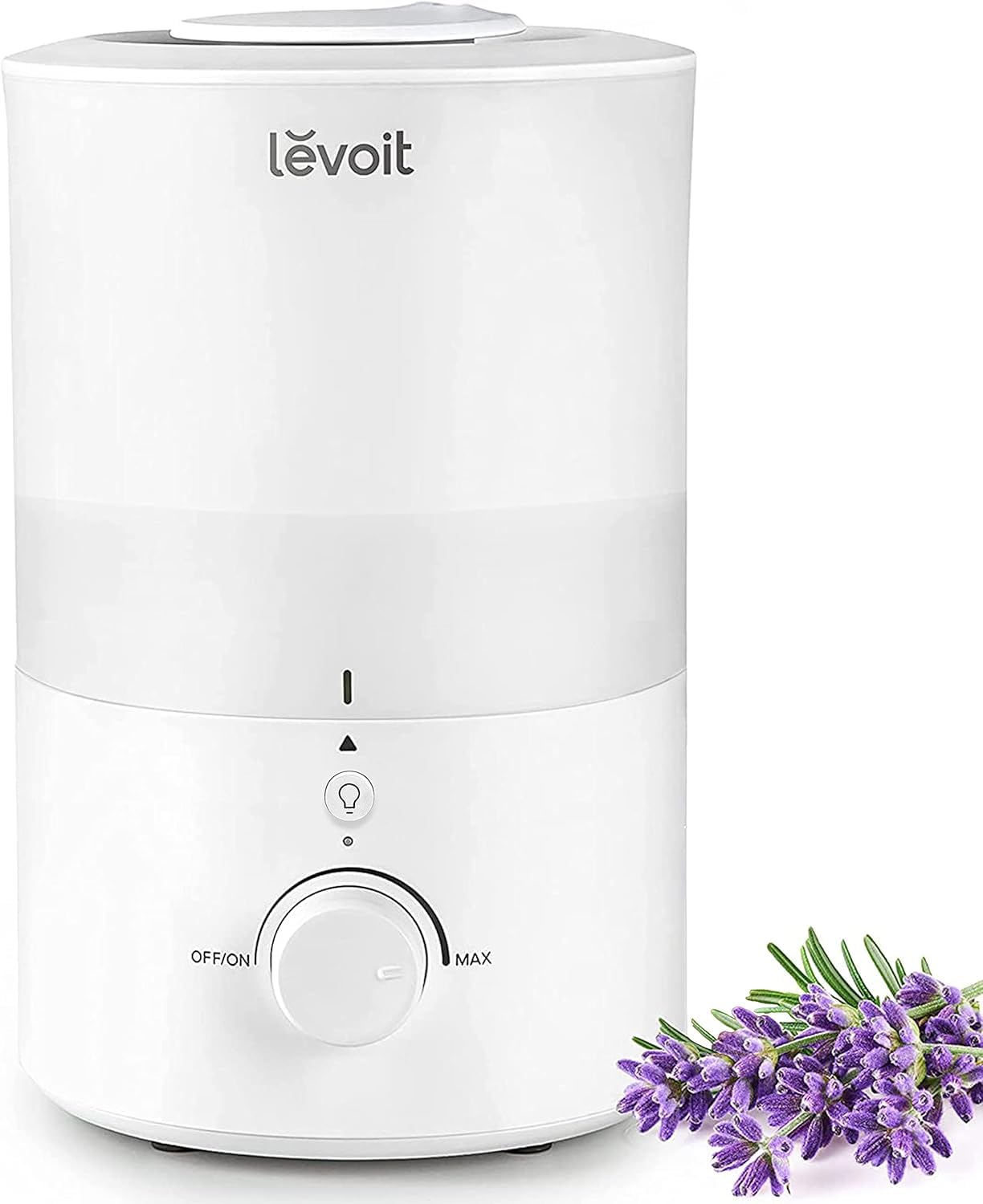 Levoit Luftbefeuchter Schlafzimmer, Nachtlicht, Aroma Diffusor, 25dB, 3L | Kaltnebel, Top-Fill Humidifier, oberer Befüllung, Auto Shut-off, Raumbefeuchter für Baby & Pflanzen, bis 25 Std., Warmweiß