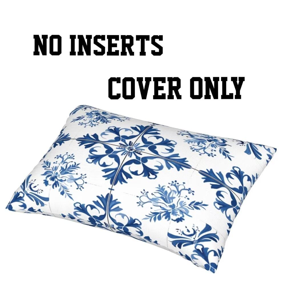 Federe Cuscini Divano Esterno Impermeabile 2 Pezzi Fodere Cuscini 60x80 cm, Blu marino Cuscini Decorativi Cuscini per Divano Esterno Giardino, Nordico Copricuscini Divano per Auto Home Decor -hs205