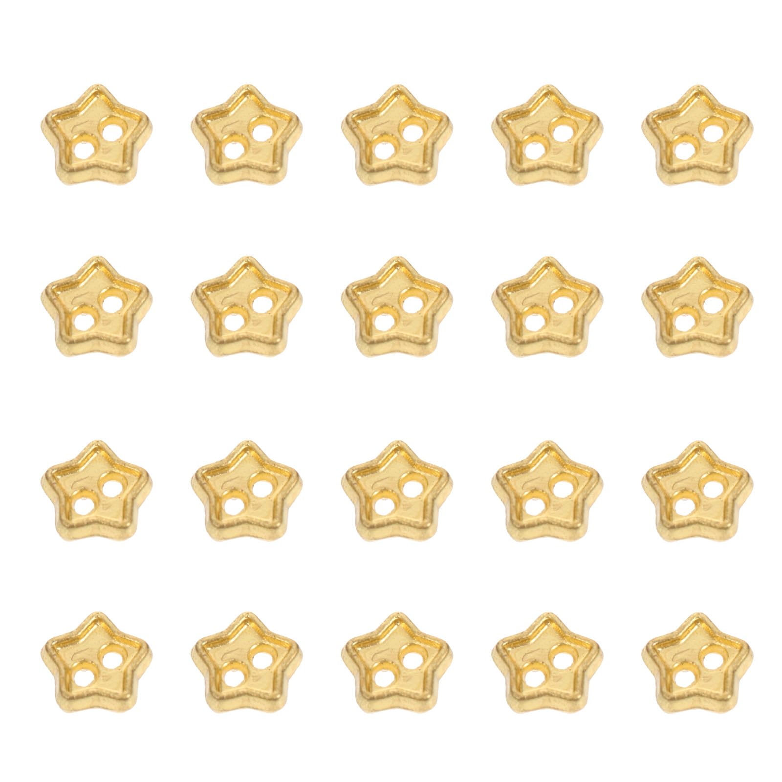 SHINEOFI Mini Metallic Buttons for Dolls Clothes 4Mm Star Shape Doll Clothing Accessories for Doll Shirts Coats and Blouses DIY Sewing Fasteners for Crafting
