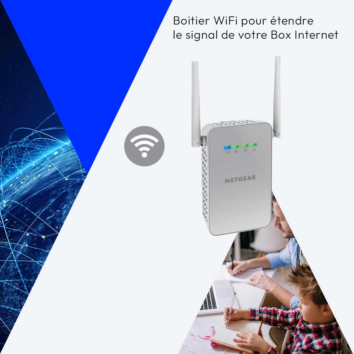NETGEAR PLW1000 CPL WiFi 1000 Mbps 1 Port Ethernet Prise CPL Fibre