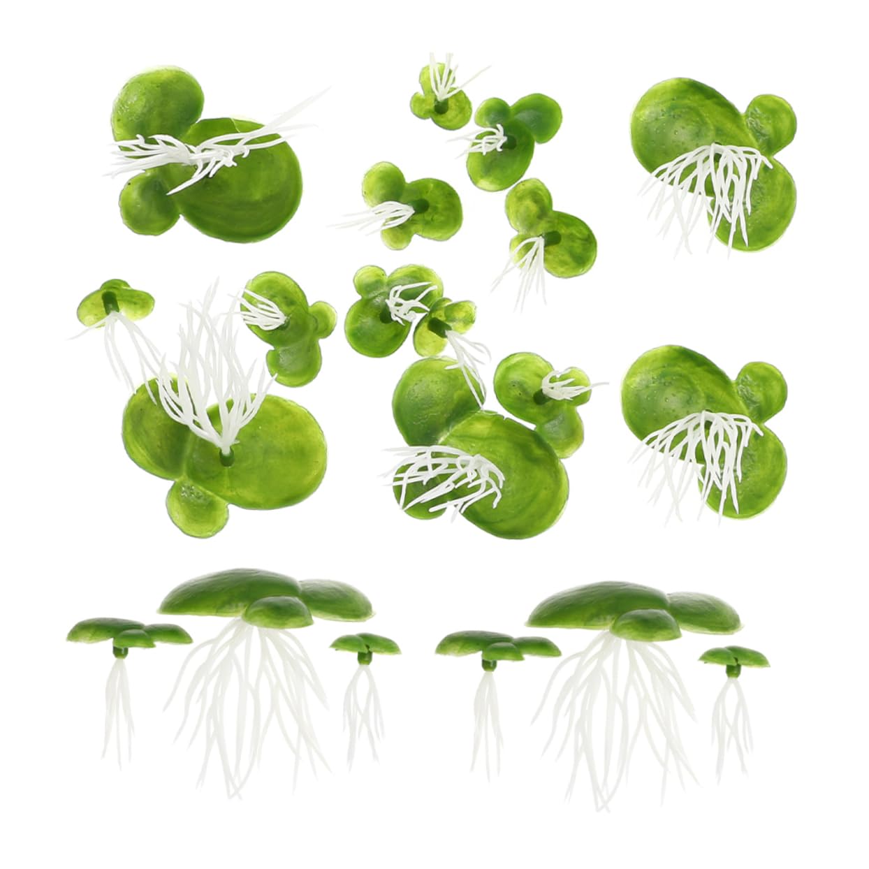 IMIKEYA 450 piante galleggianti artificiali per acquari, decorazione di acquari, piante di simulazione accessori per acquari, effetto naturale e ombra per pesci