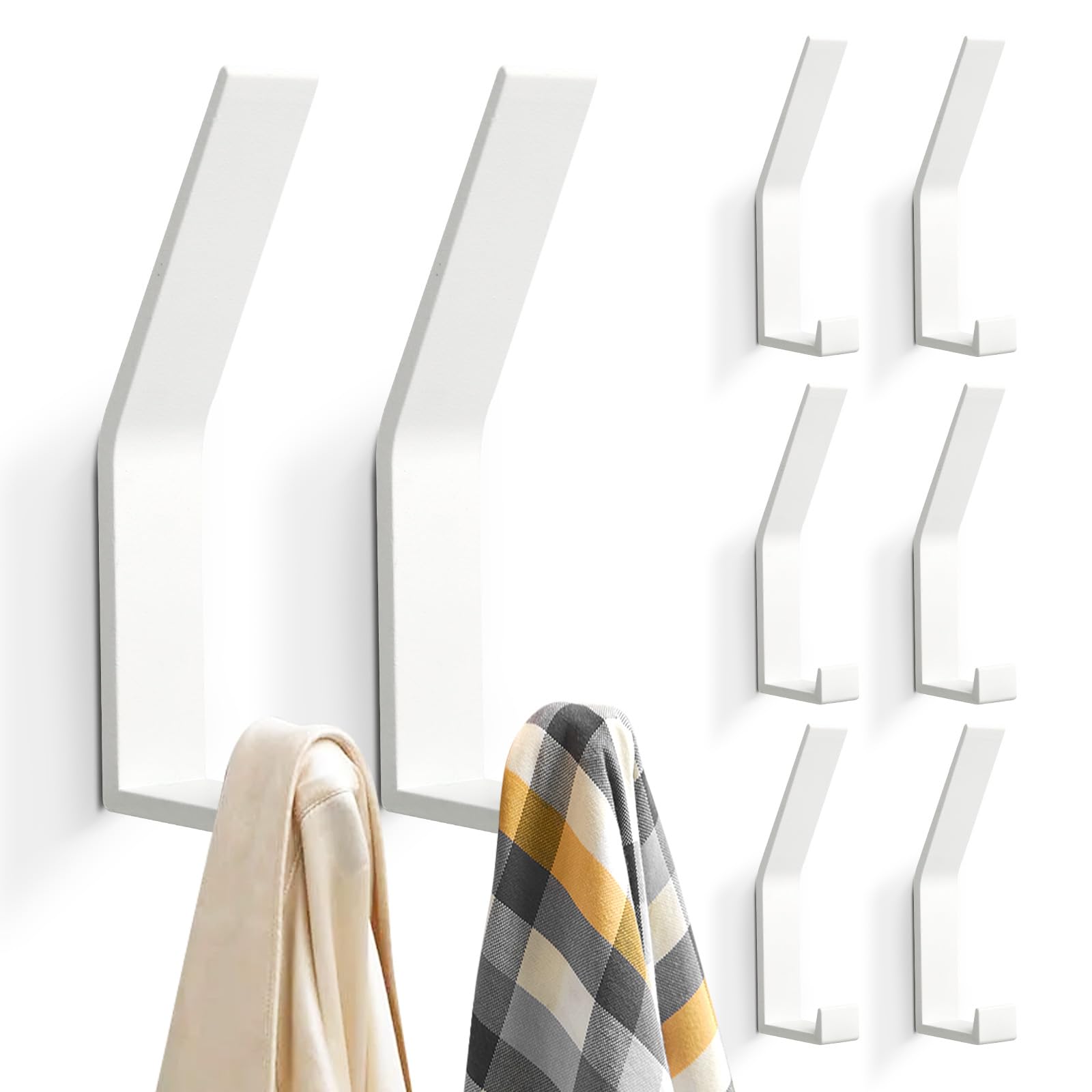 PDGROW® Kleiderhaken, Handtuchhaken zum Bohren(Schrauben unsichtbar!), Garderobenhaken Wand Moderne Garderobenleiste für Jacken, Mäntel, Kleidung, Schals, Handtaschen und Mehr