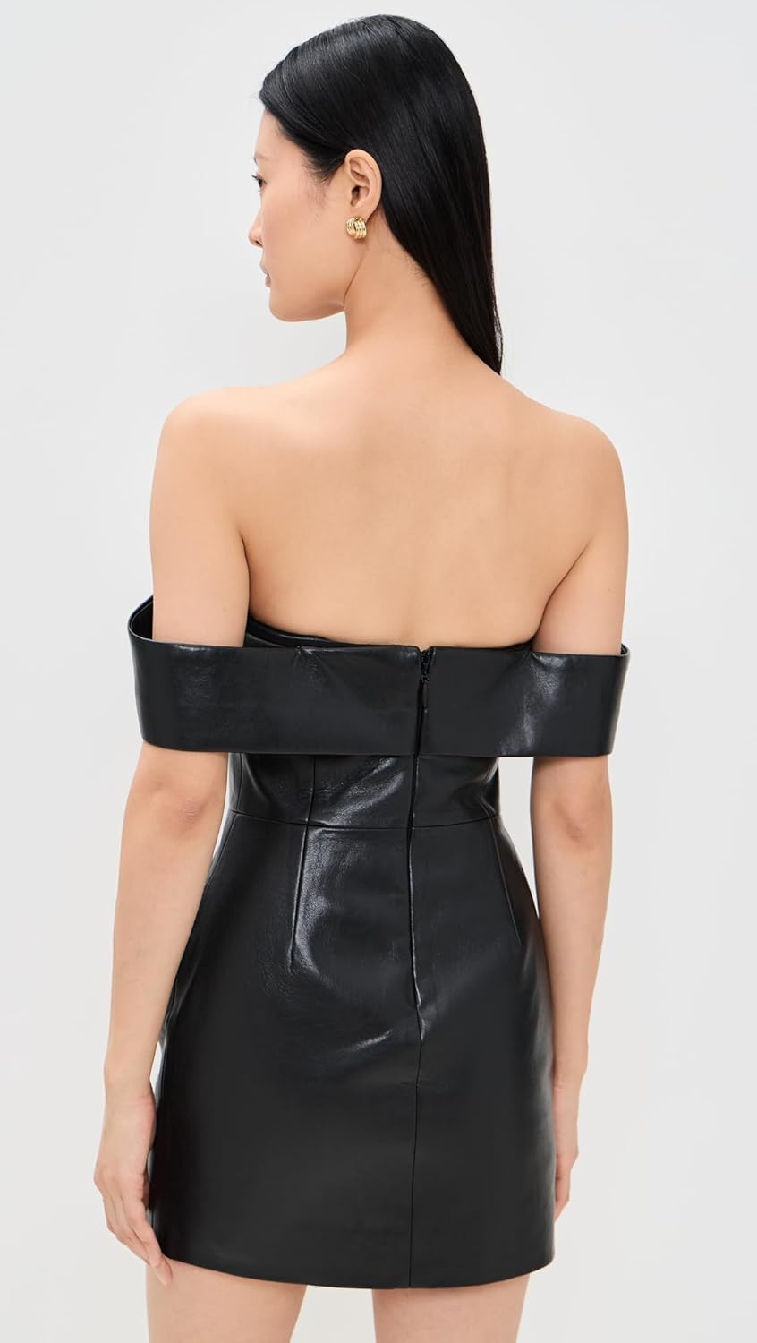 ANINE BING Women's Black Colleen Mini Dress - Image 4