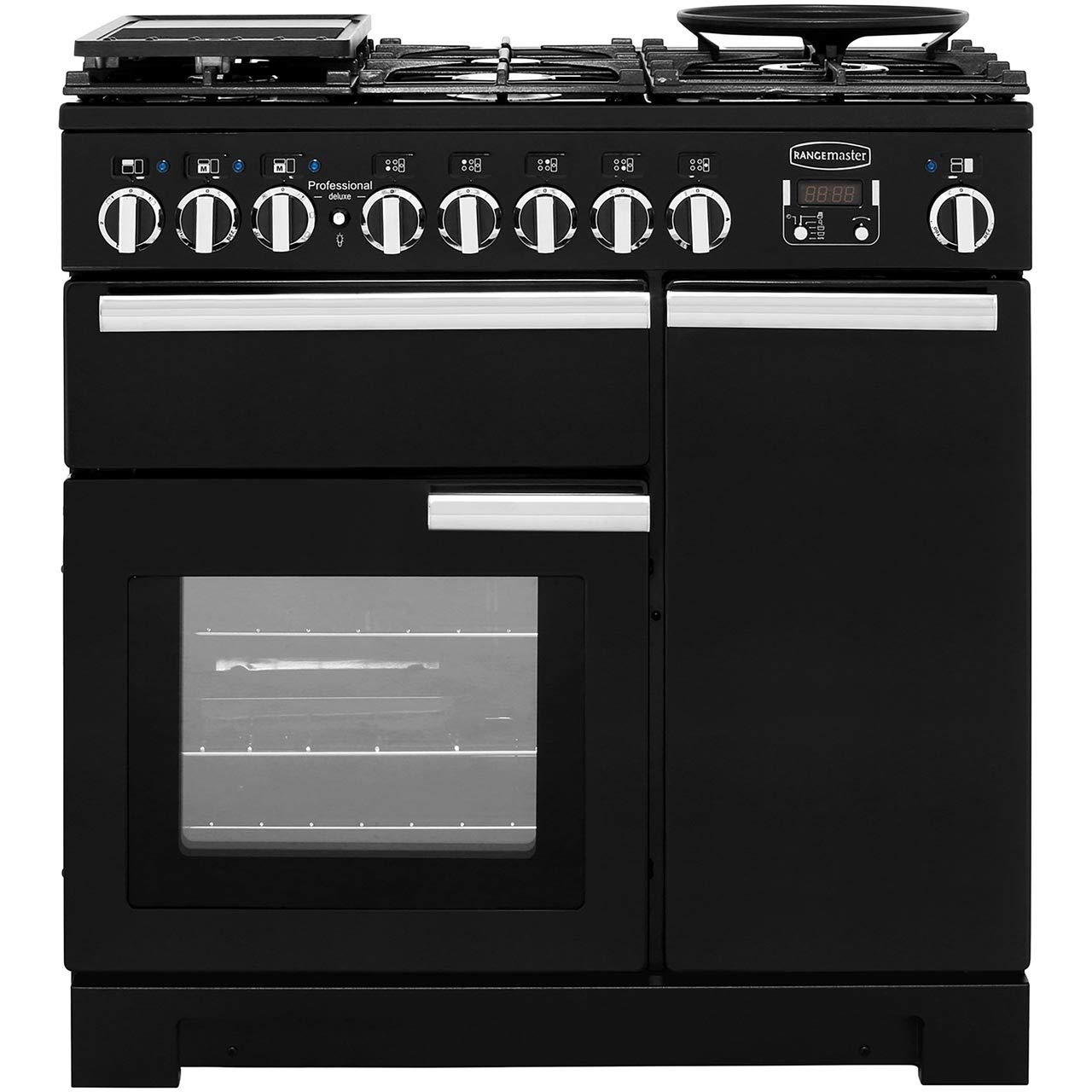 Professional Deluxe 90cm Dual Fuel Range Cooker - Black