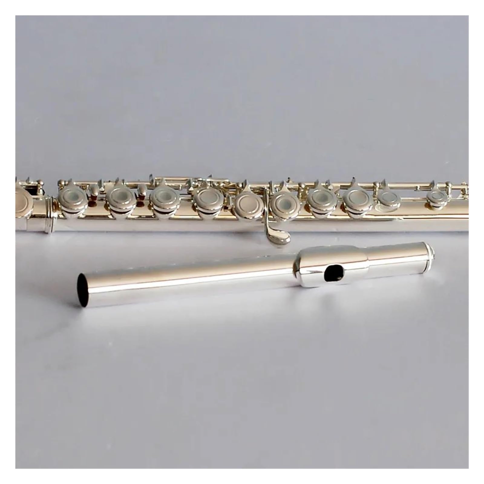 flet prosty Posrebrzany 16-otworowy flet otwarty C z płóciennym etui Instrument dęty drewniany