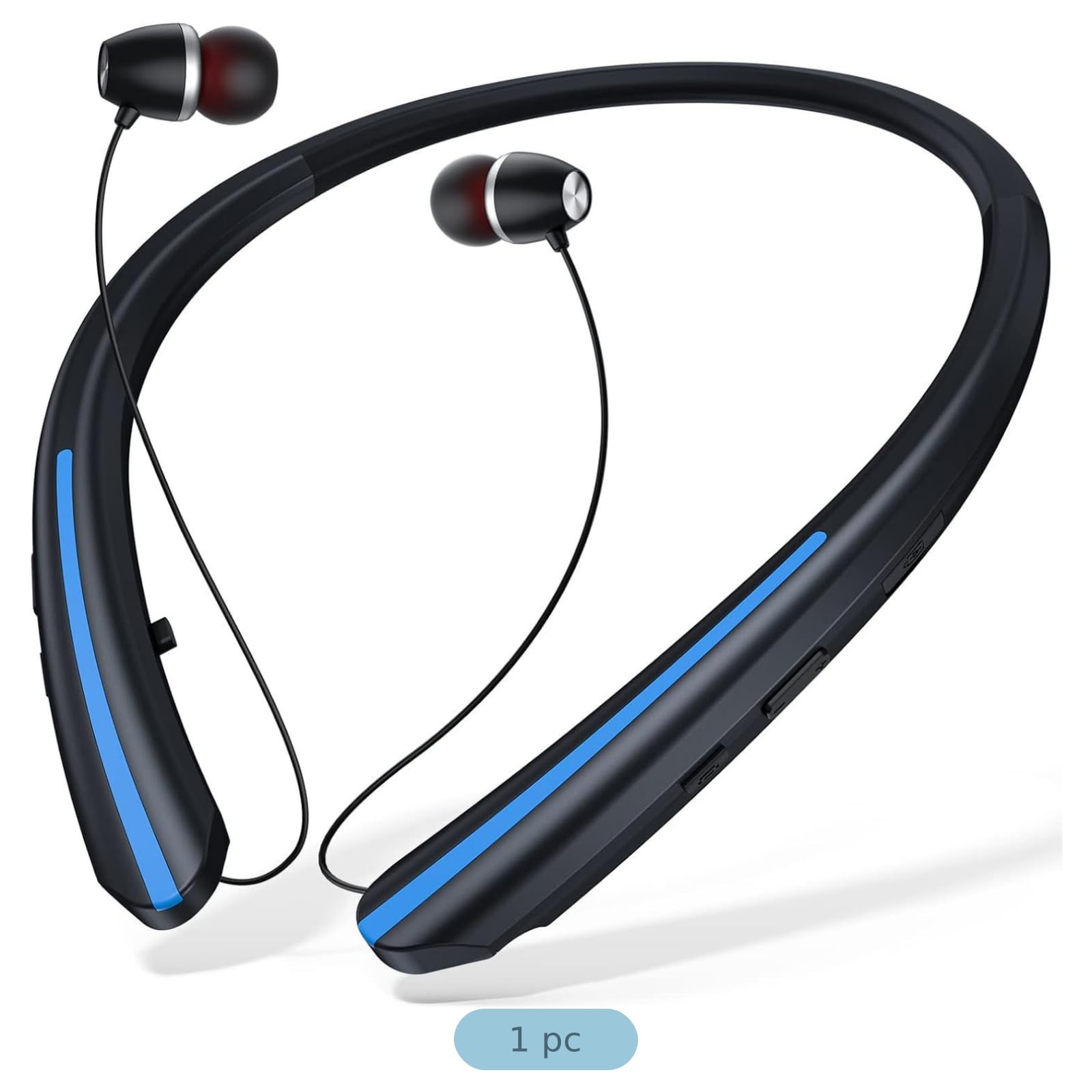 Cuffie wireless HX-801 con archetto da collo, auricolari Bluetooth per sport, auricolari wireless di lunga durata, auricolari in-ear a prova di sudore con avviso di chiamata a vibrazione