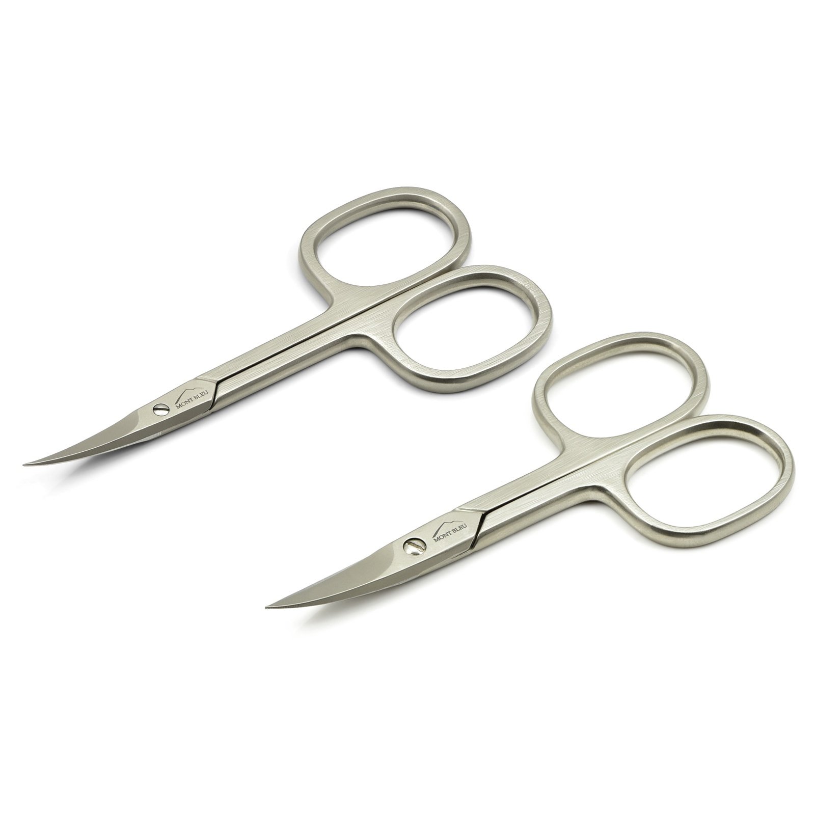 Mont Bleu Silver Set Of 2 Scissors: Nail Scissors & Cuticle Scissors Made In Italy | Sharpened In Solingen