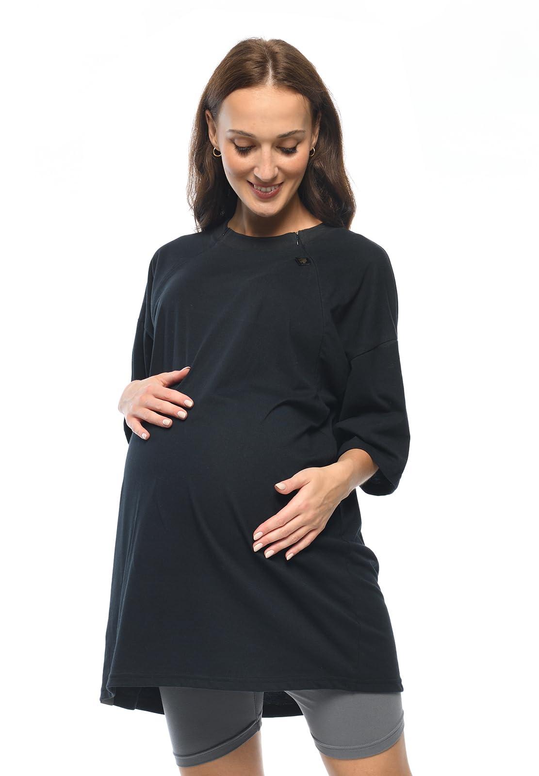 MijaCulture 2 in1 T-Shirt/Homewear/Stillnachthemd und Umstandsnachthemd M024 Amber