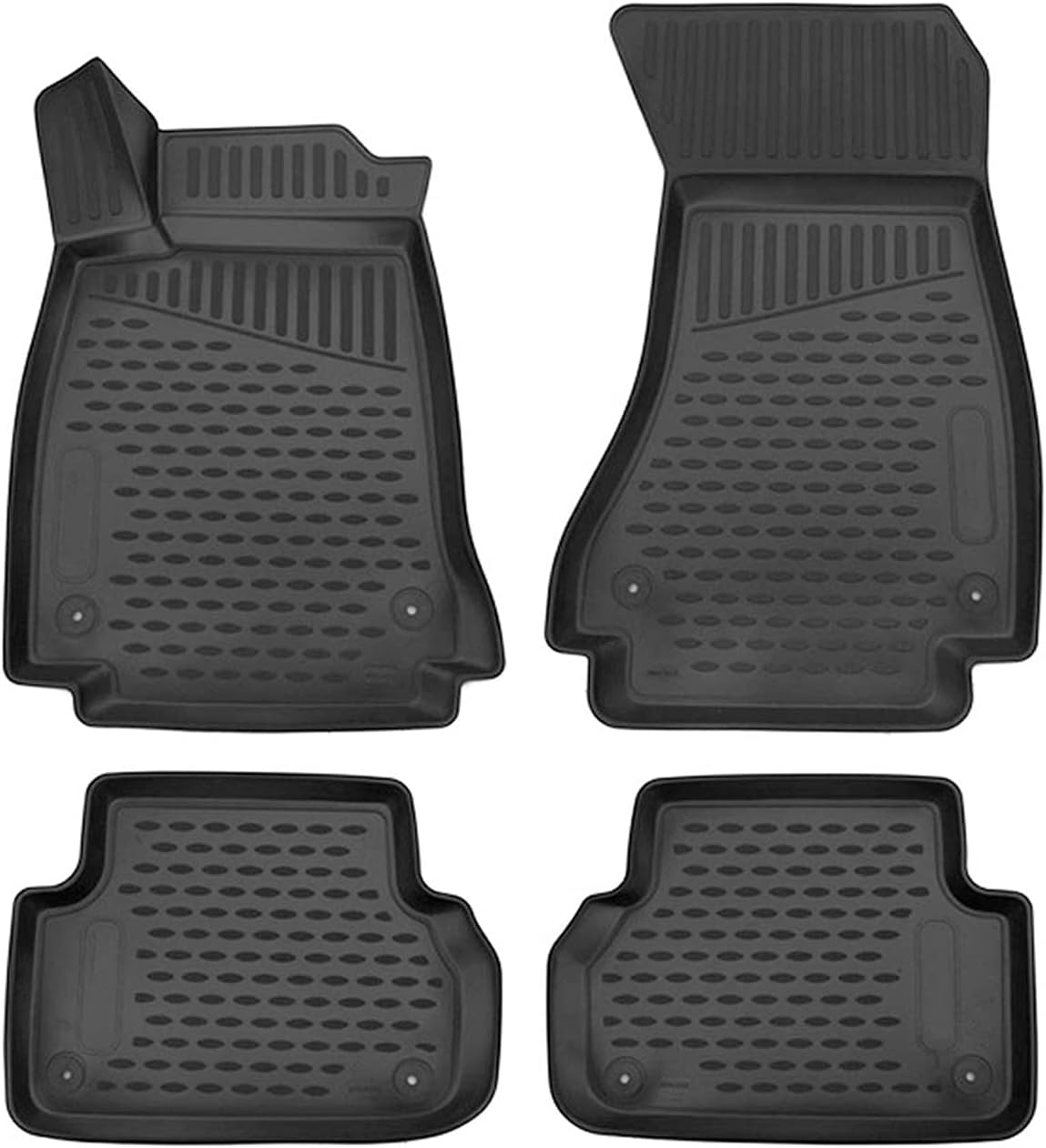 OMAC Floor Mats Fits Audi A4 Allroad 20172022 Black
