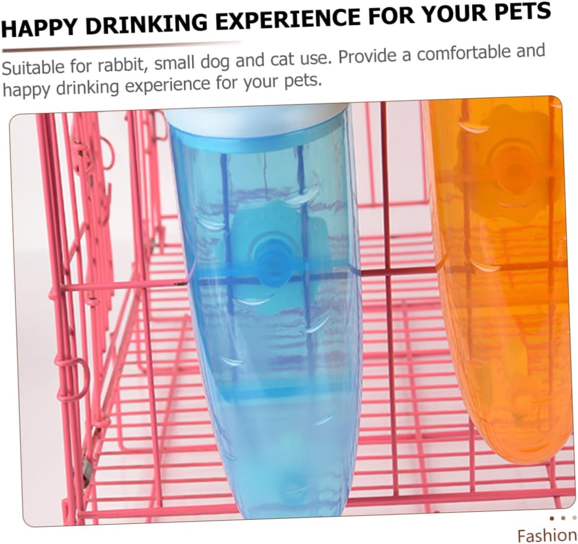 COLLBATH Carrot-Shaped Hanging Pet Water Feeder Portable Water Dispenser for Cage Leak-Resistant Bottle Easy to and Refill for Guinea Pigs and More