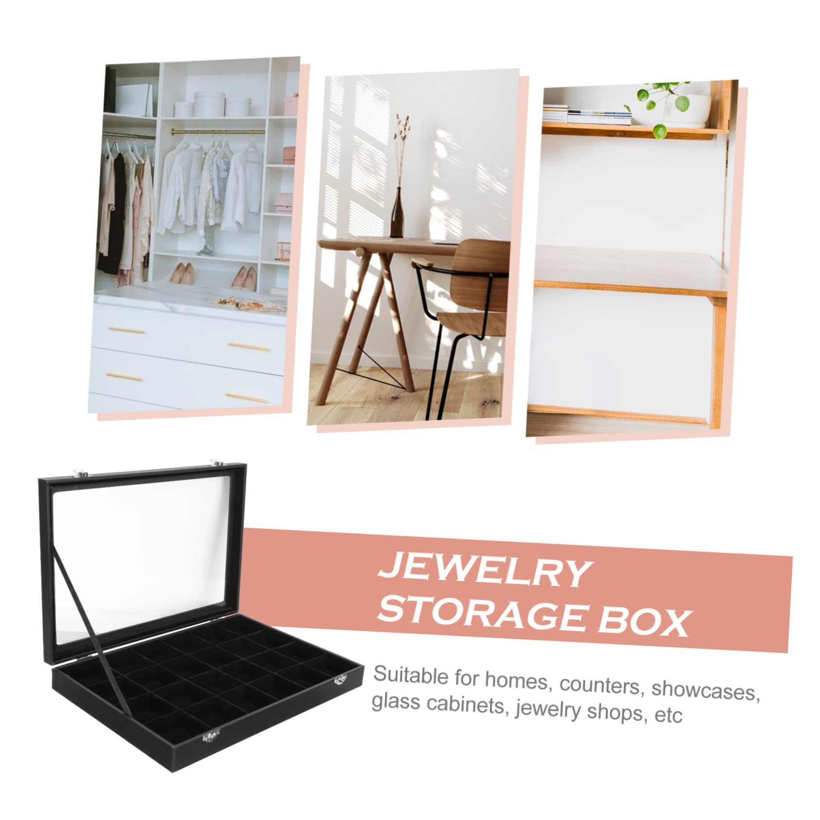 1pezzi Contenitore Per Gioielli Scatola Portaorecchini Multi-scomparto Organizer Per Collane Polsini e Piccoli Accessori Da Toeletta