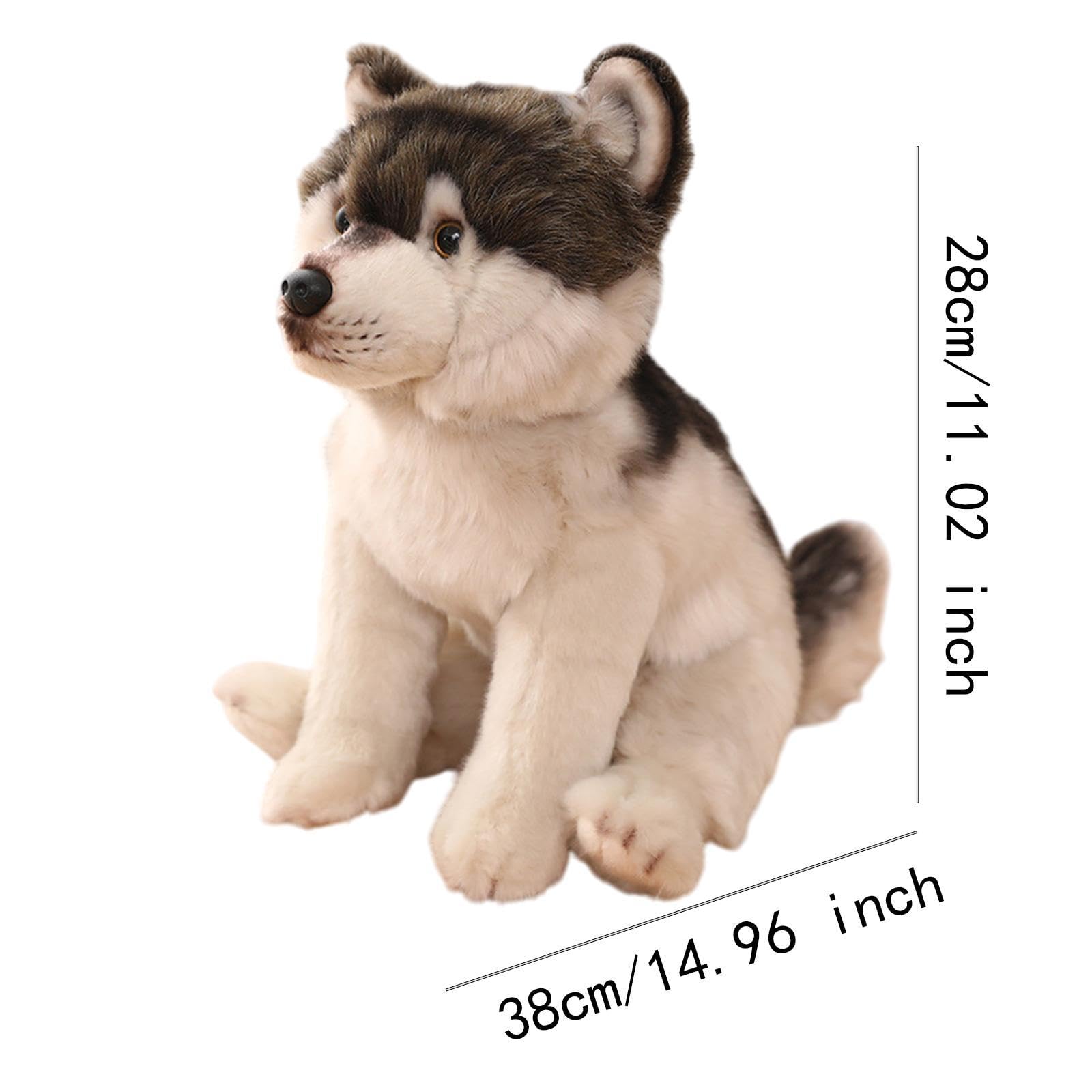 Peluche a Forma di Cane, Ideale Come Regalo E per Giocare con I Bambini, Lupo