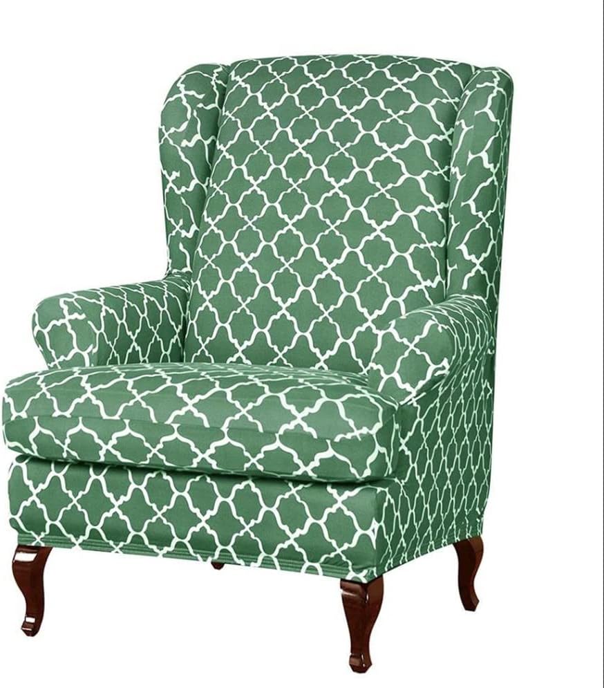 QTMY Stretch Wingback Accent Chair Cover Recliner Sofa Slipcover 1-Piece Couch Sofa Cover Furniture Protector,19-35 (20)