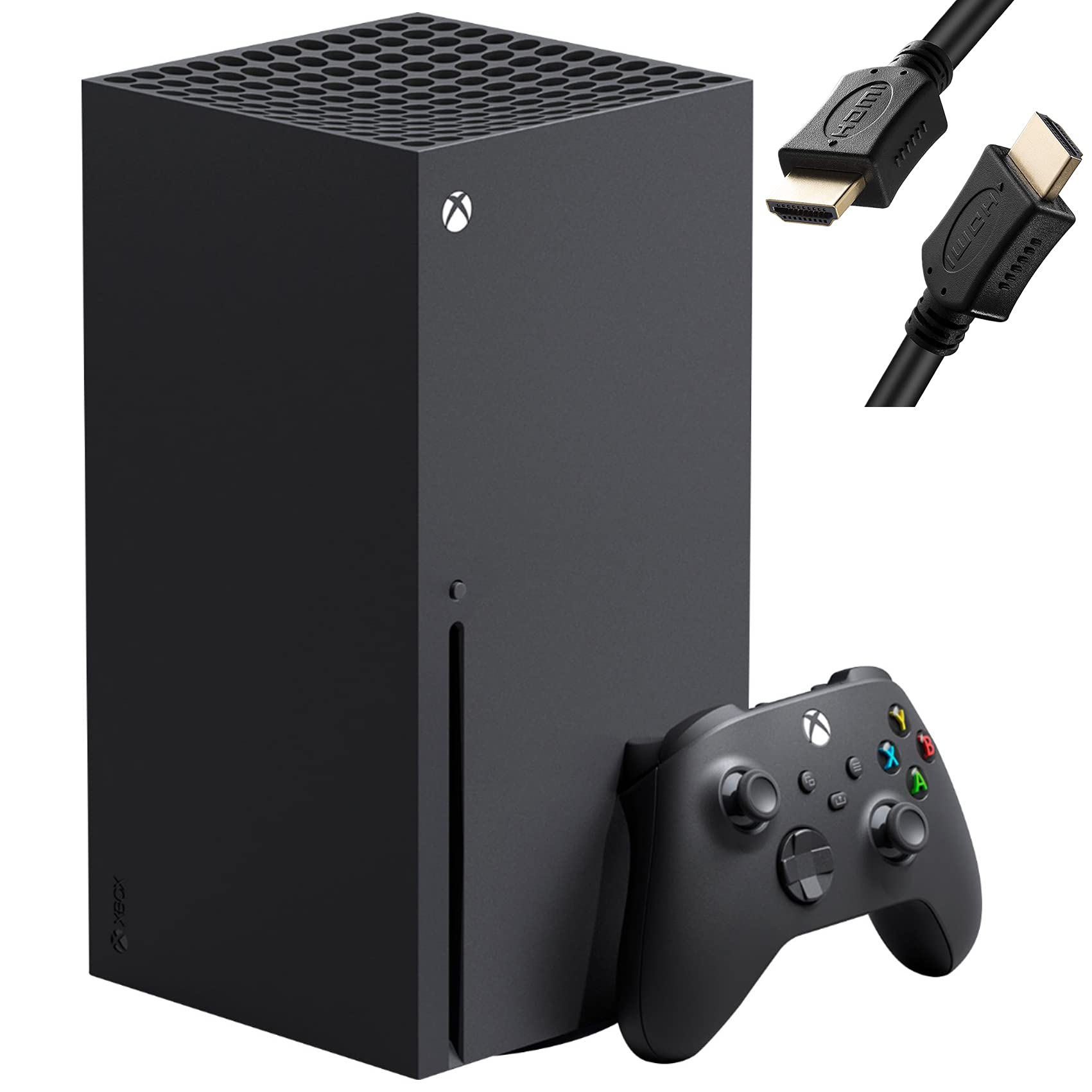 Microsoft Xbox Series X 1TB SSD Video Game Console + 1 Xbox Wireless Controller, Black - 16GB GDDR6 RAM, 8X Cores Zen 2 CPU, RDNA 2 GPU, AC WiFi, 8K HDR, 120 FPS, 4K UHD Blu-Ray, iPuzzle HDMI Cable (684x3)