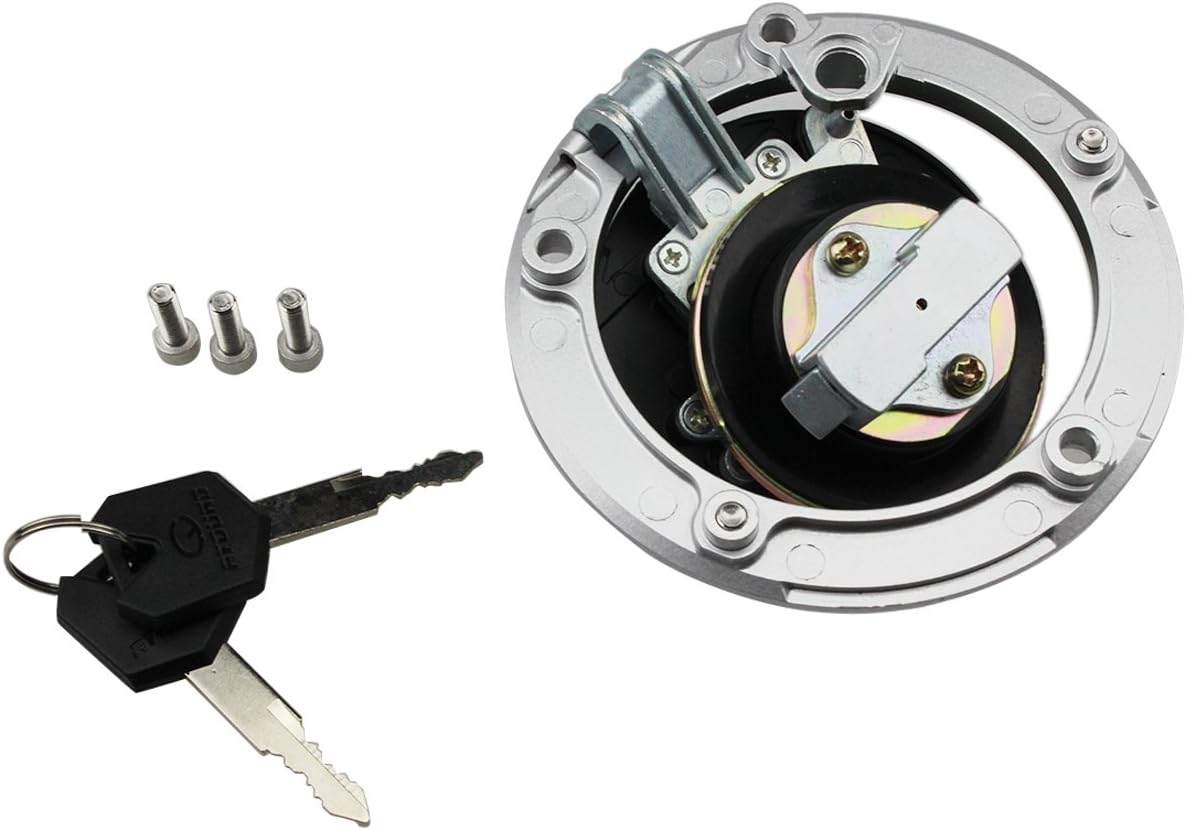 FXCNC Racing Motorcycle Gas Cap Fuel Tank Cap With Key Lock Set Fit For KAWASAKI ER-6N ER-6F,Ninja 650/650R/1000,ZX10R ZX6R ZX14R,Z1000/SX,1400GTR (Concours) Versys Concours 14 Z750R Z750