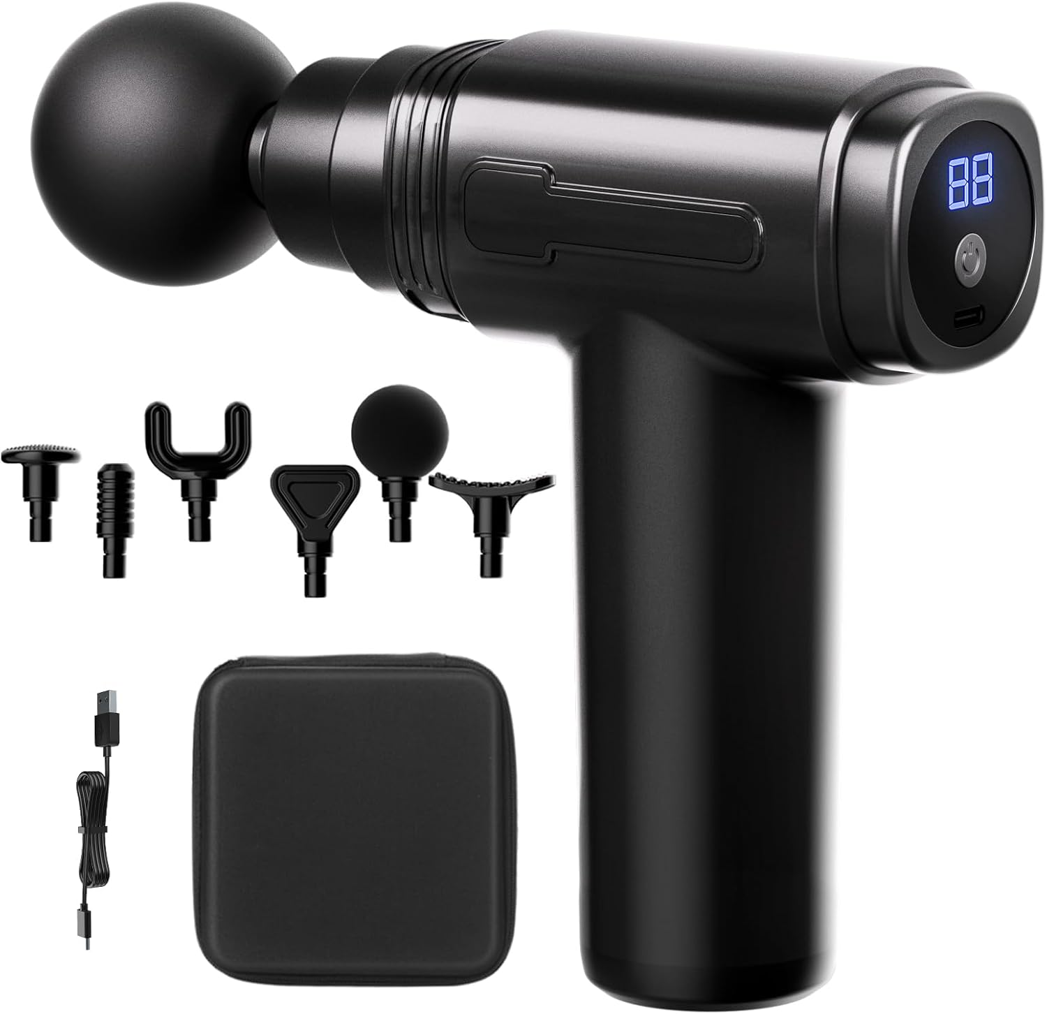 Portable Massage Gun With Carry Case, Deep Tissue Type-C Charging, Gifts Portable Massage Gun With Carry Case, Deep Tissue Type-C Charging, Gifts