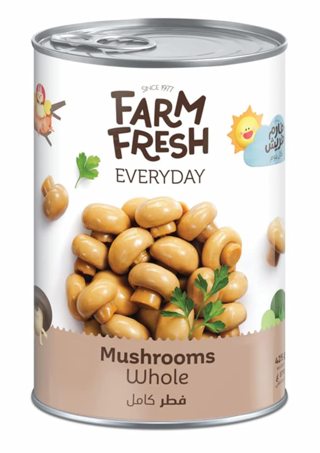 Farm Fresh Everyday Whole Mushrooms 425 g