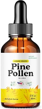 Pine Pollen Liquid Drops with Advanced Maximum Strength, PinePollen Supplement for Overall Health & Wellness, Energy Support, Premium Wellness Formula All-Natural Ingredients Vitamins Gotas 2 oz