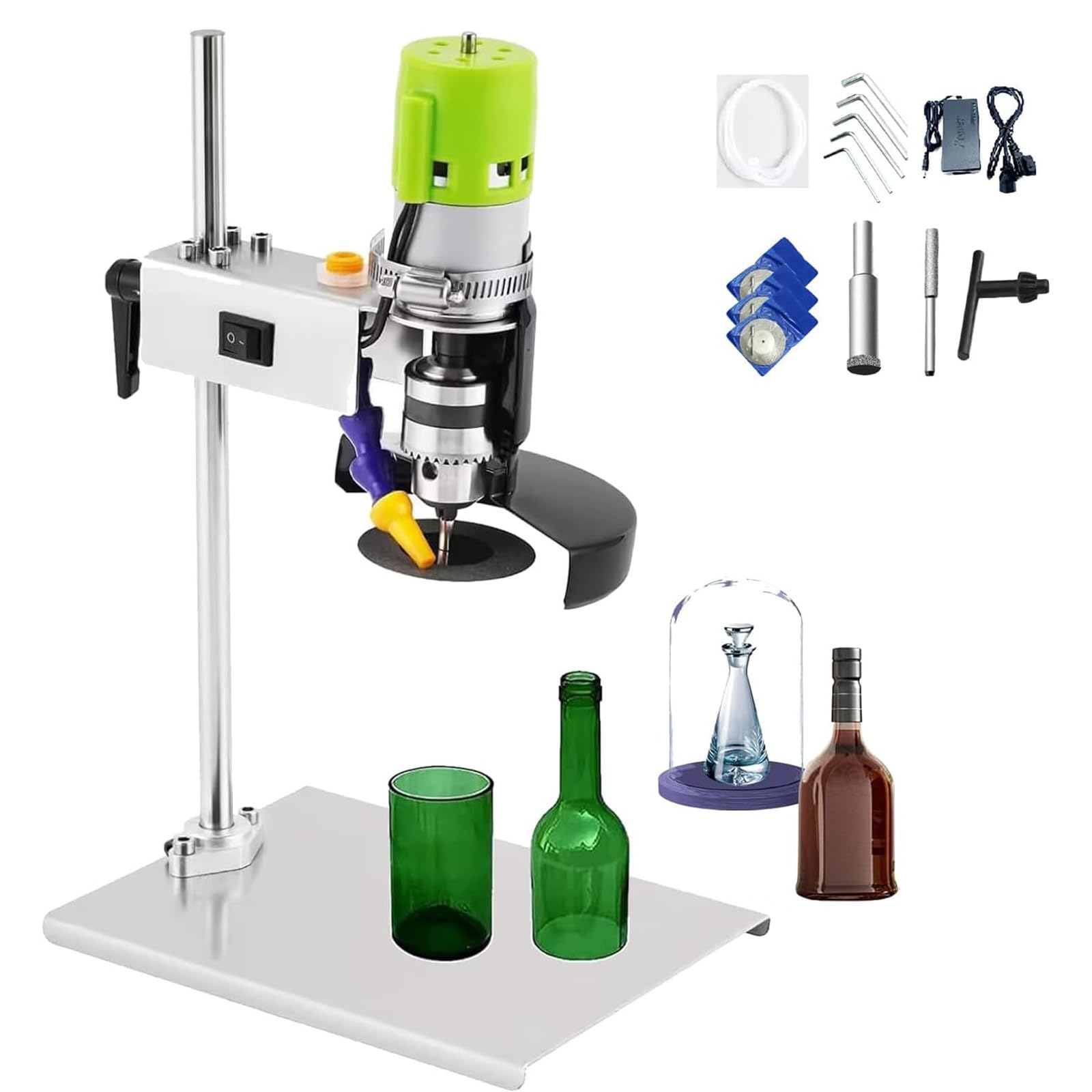 Coupe-bouteille en verre TLYA avec variateur 7 vitesses et 2 lames