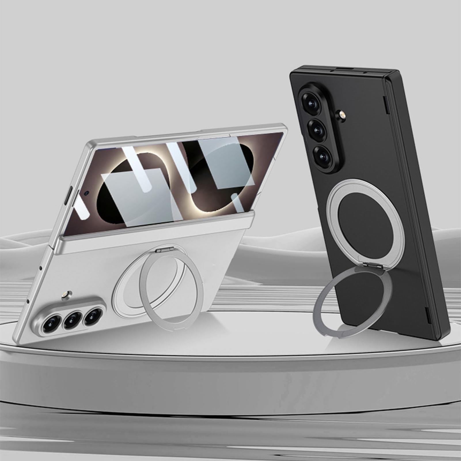 Custodia Per Samsung Galaxy Z Fold 8 Ultra, Ultra Sottile Staffa Case | With Anti-Impronta Proteggi Schermo Custodia(Marrone)