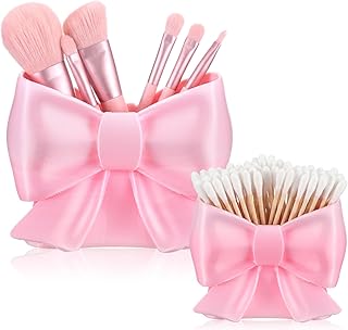 Hushee 2 Pcs Coquette Pink Bow Makeup Brush H...