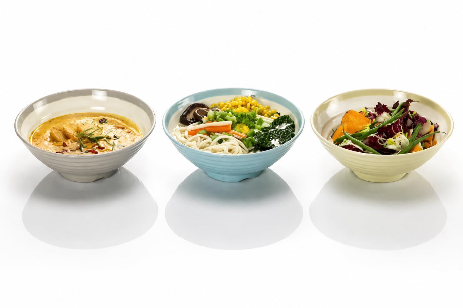 Genérico Cuenco Ramen Melamina Profesional Ø22,8 cm Negro, Pack 12 Unidades | Para Hostelería, Para Restauración, Para Catering