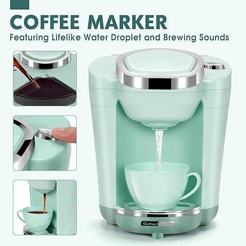 Miniatura 2 de Juego de electrodomésticos de cocina con cafetera, mezclador, tostadora, licuadora, juego de cocina para niños, accesorios de cocina con sonido y