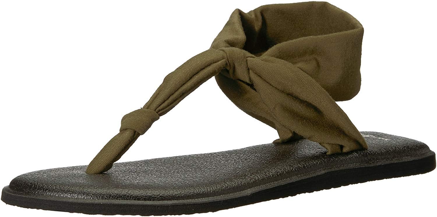Sanuk Women's Yoga Sling Ella Sandal 11 Dark Olive