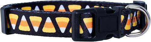 Native Pup Collar de perro de Halloween (mediano, maíz caramelo)