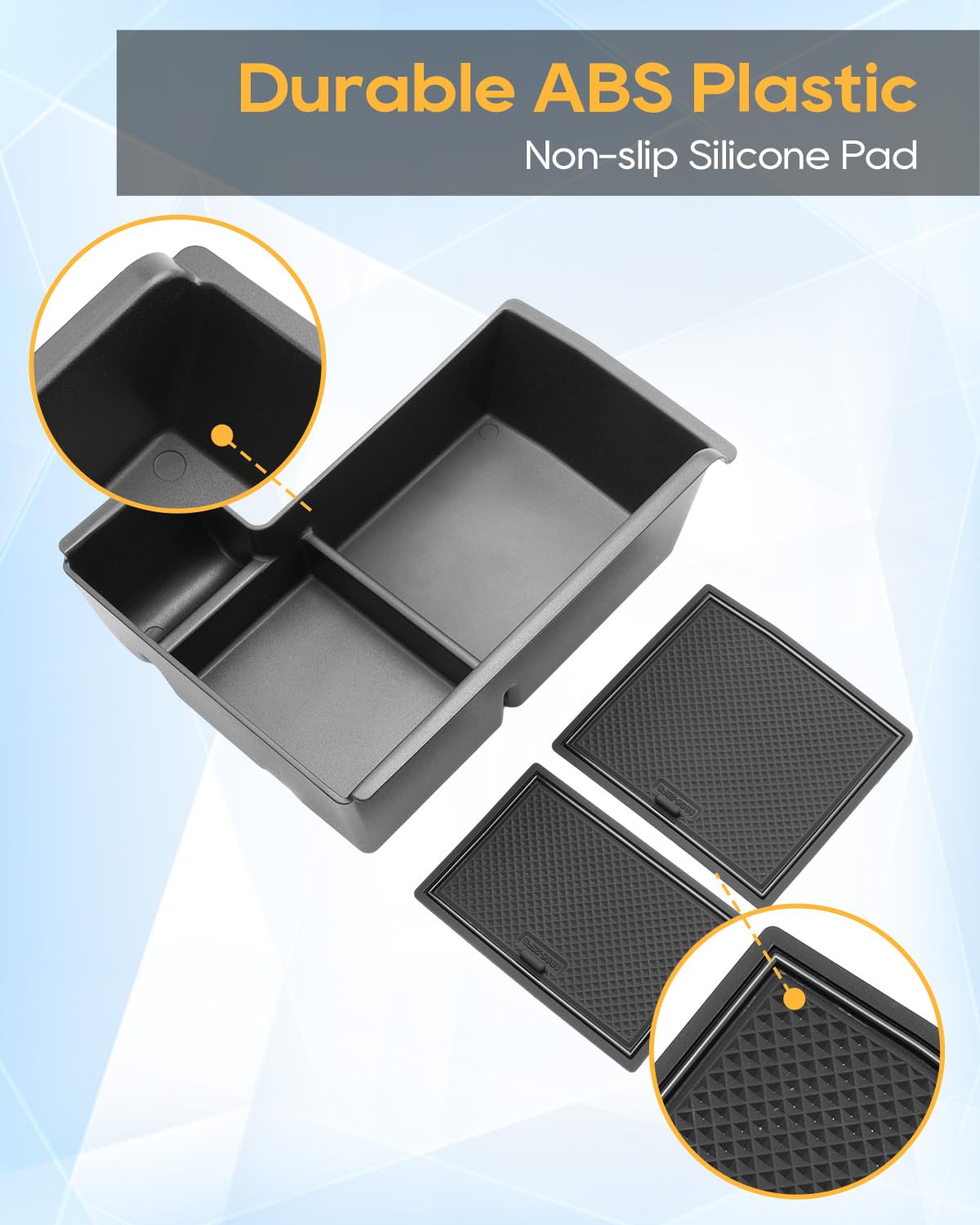 LFOTPP Compatible con BYD Seal U EV/DM-i 2024-2025 Caja de almacenamiento para consola central, reposabrazos central, guantera, bandeja organizadora con alfombrilla antideslizante