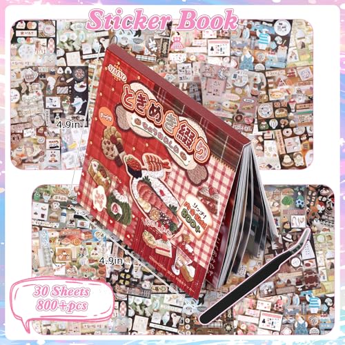 Image of 800Pcs Cute Scrapbook Stickers Travel Y2k Japanese Sticker Book for Adult Kawaii Korean Stickers for Journaling Heisei Retro Aesthetic Sticker Manga Style Decor for DIY Crafts Junk Journal Gifts Brown