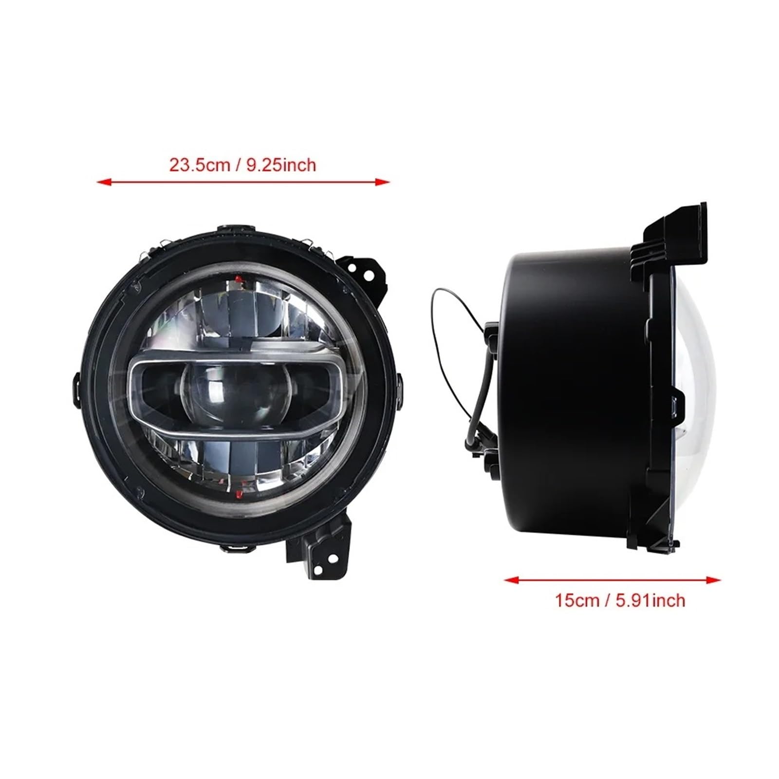 Faro Coche Faros Delanteros LED De 9 Pulgadas Con Luces Circulación Diurna (DRL) Para Jeep Para Wrangler JL JLU JT Rubicon 2018 2019 2020-2024 Faros Delanteros