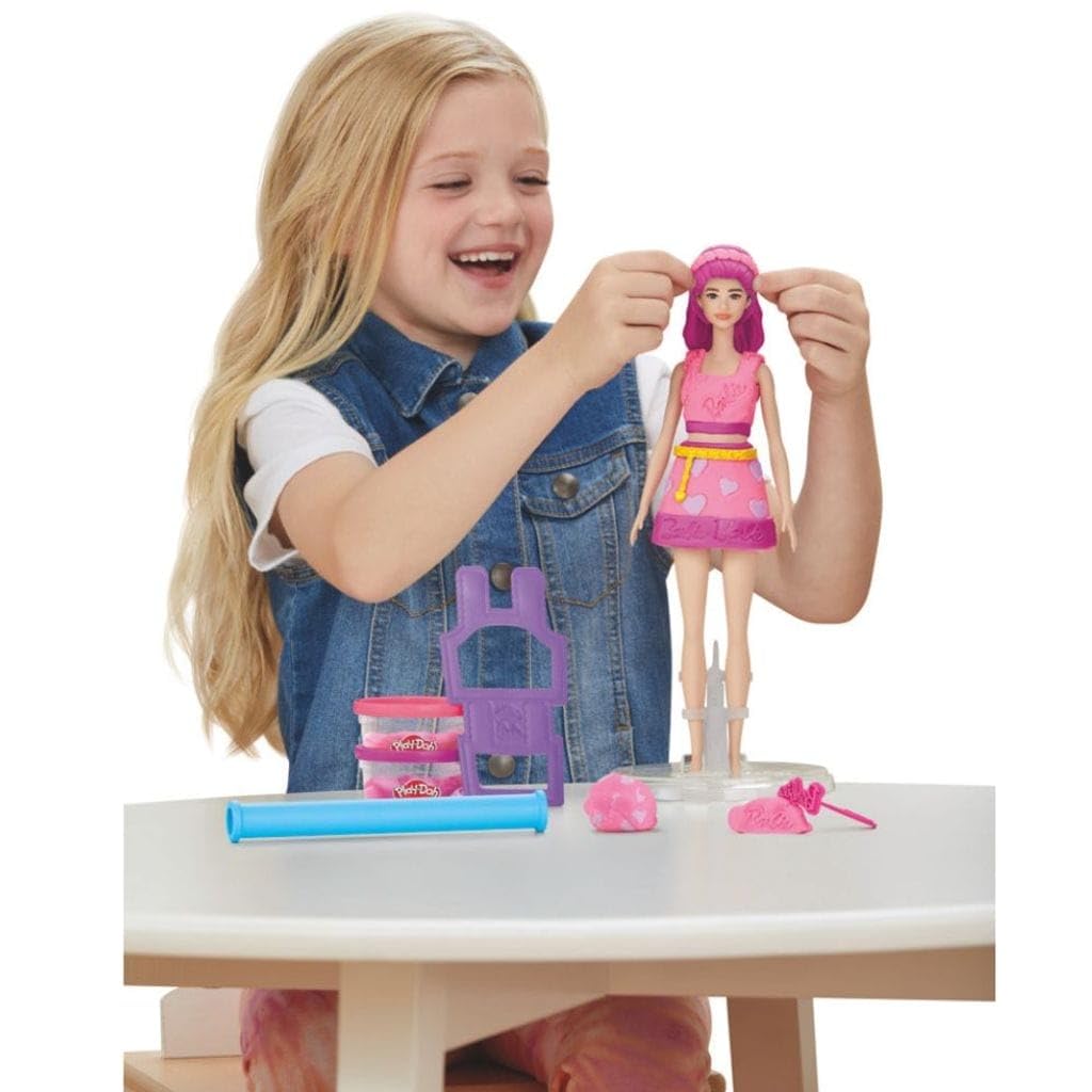 Play-Doh Barbie Hearts and Hair Doll Set, Multicolor, 12 inches - Image 3