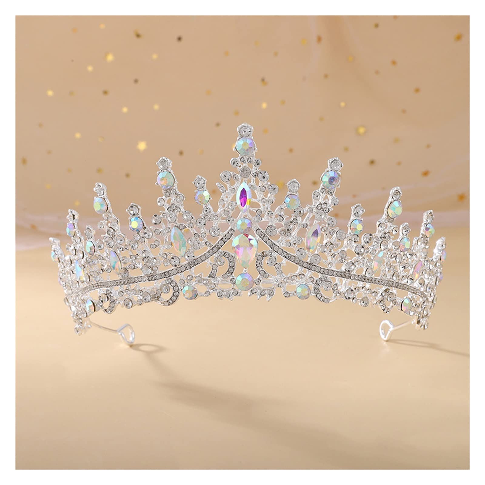 TRUSTTWO Diademi e corone da Sposa in Cristallo Barocco con Strass Pageant Prom Diadema Fascia Tiara Adatta for Le Donne Accessori for Capelli da Sposa Corona The New