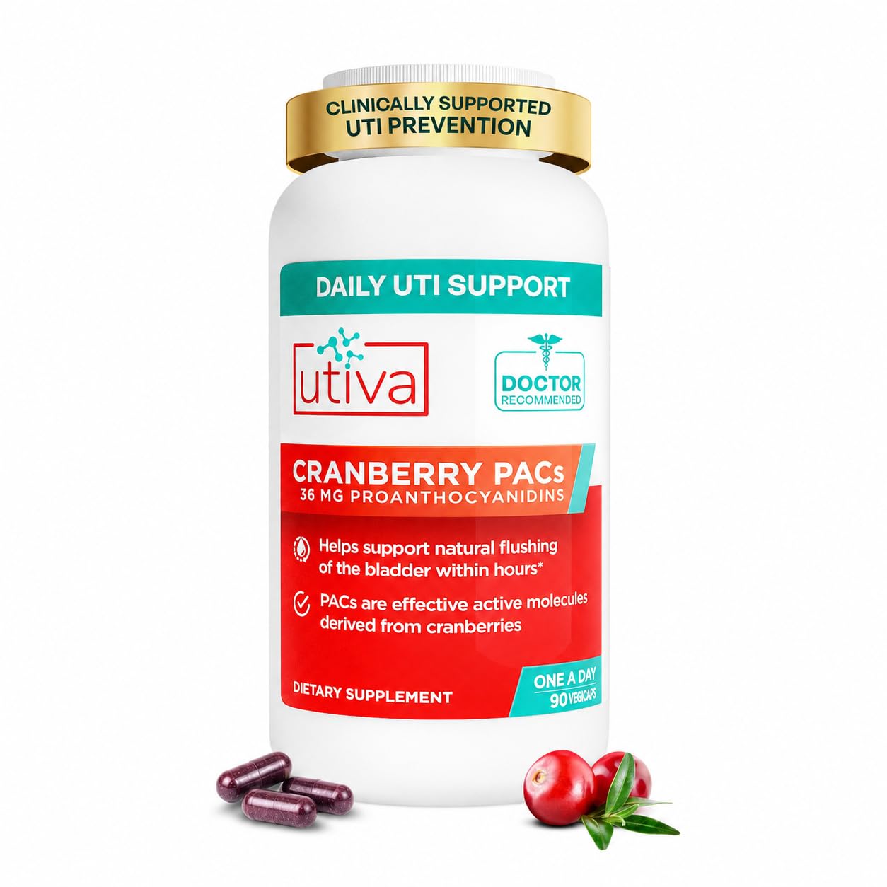 Utiva Cranberry PACs bottle
