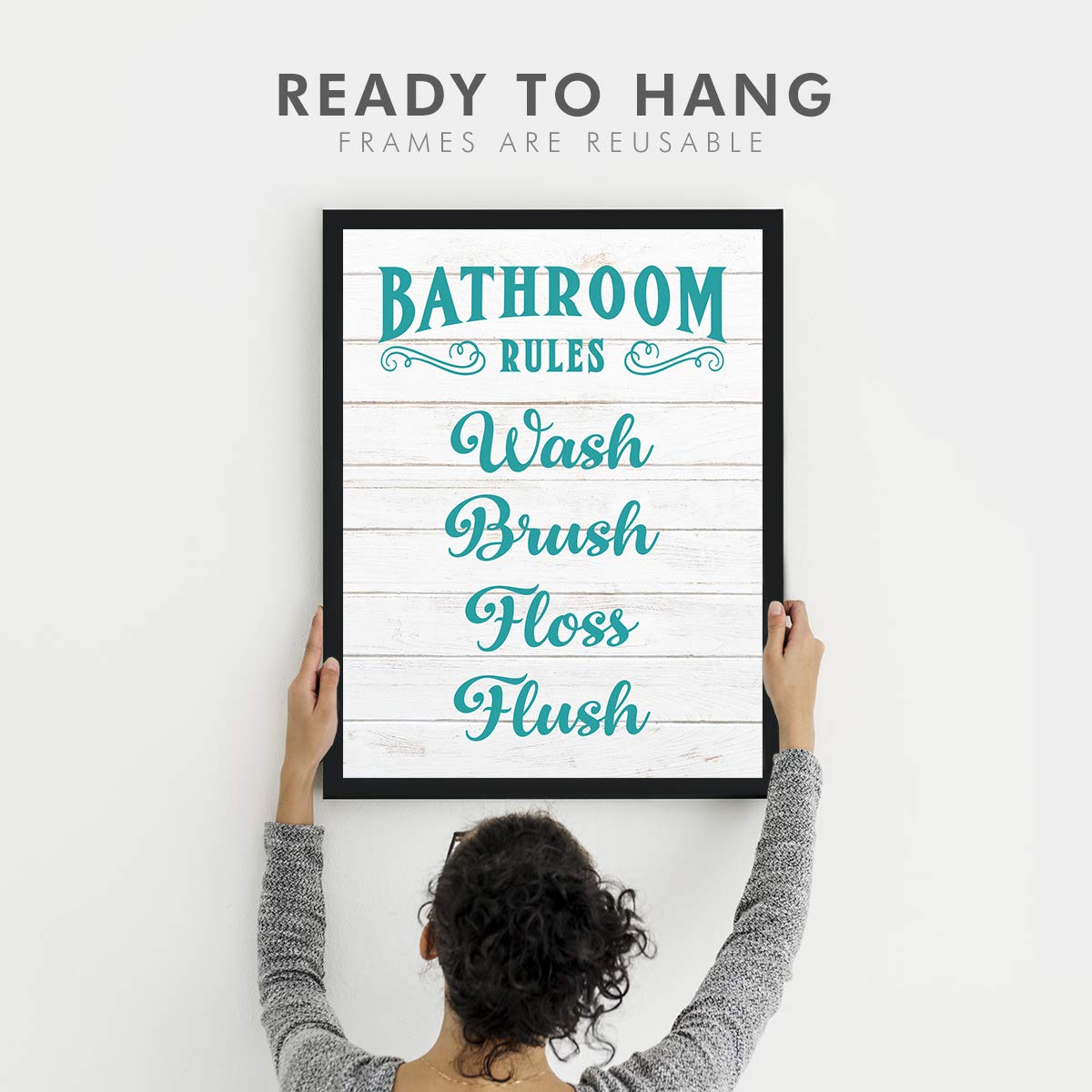 Chaka Chaundh Bathroom Quotes - Motivational Art Prints -4