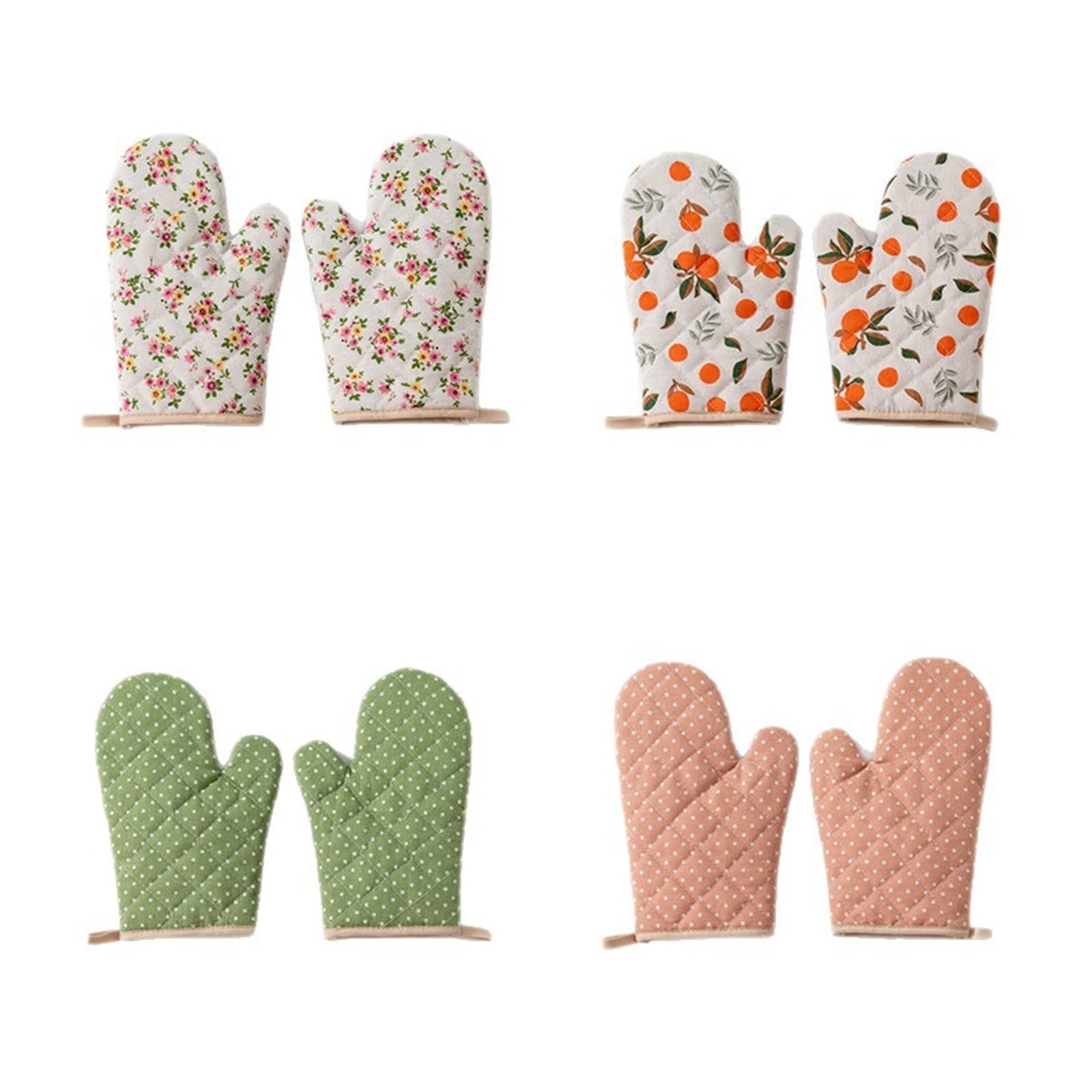 1 Paire De Gants Anti-brûlure Épais en Coton Et Lin pour Cuisine