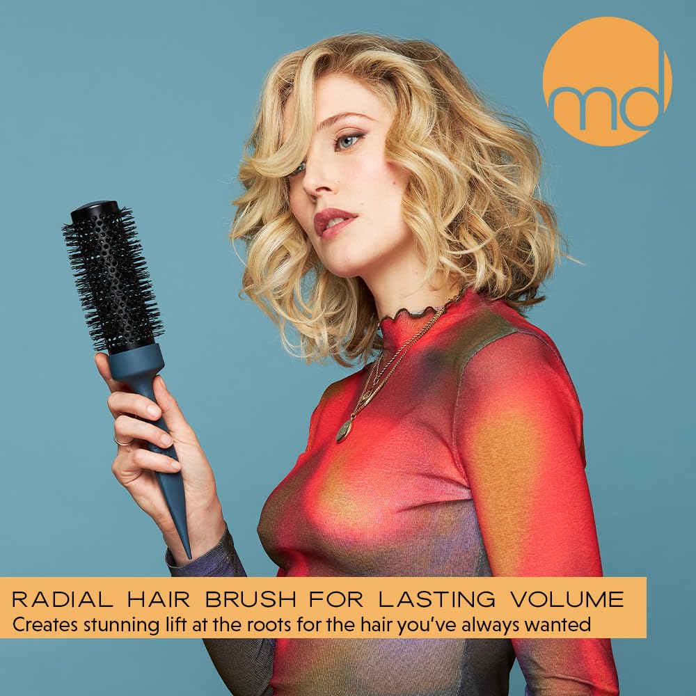 mdlondon BRUSH Radial 3 (32mm Dia. Barrel). Small Round Hair Brush to Curl & Volumise. Round Hairbrush for Blow Drying Short Hair. Blow Dry Brush - Image 2